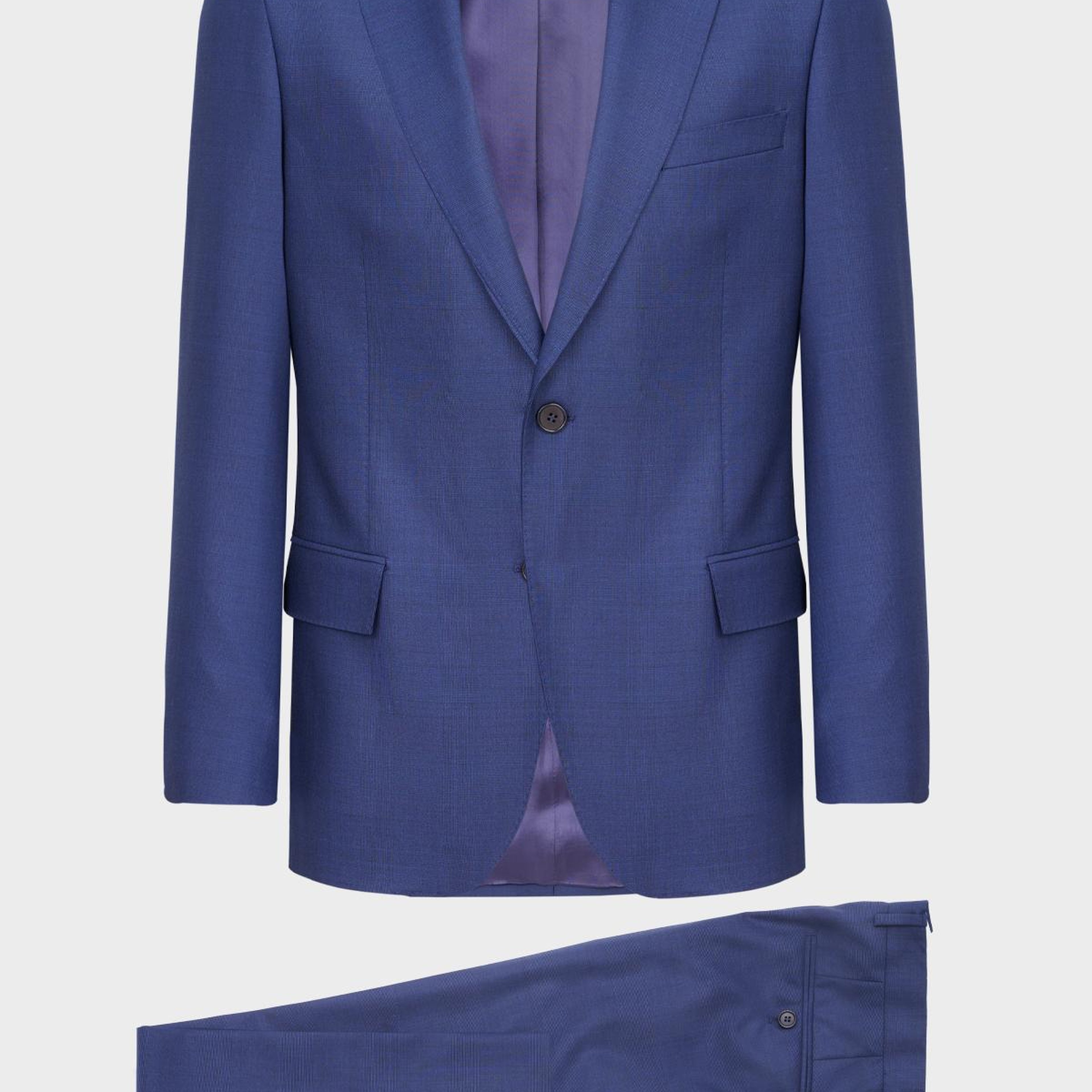 Erkek Lacivert Vitale Barberis Yün Takım Elbise