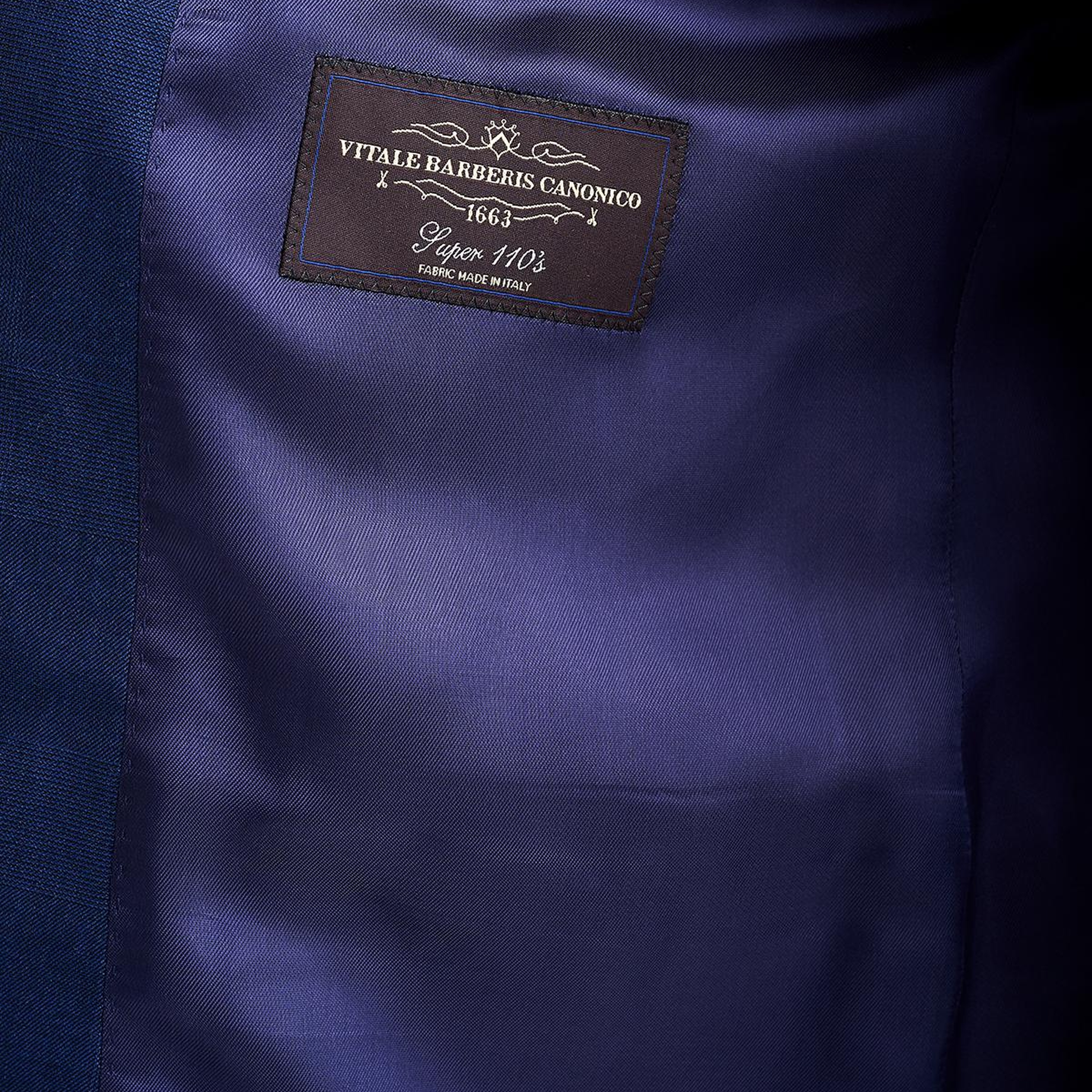 Erkek Lacivert Vitale Barberis Yün Takım Elbise