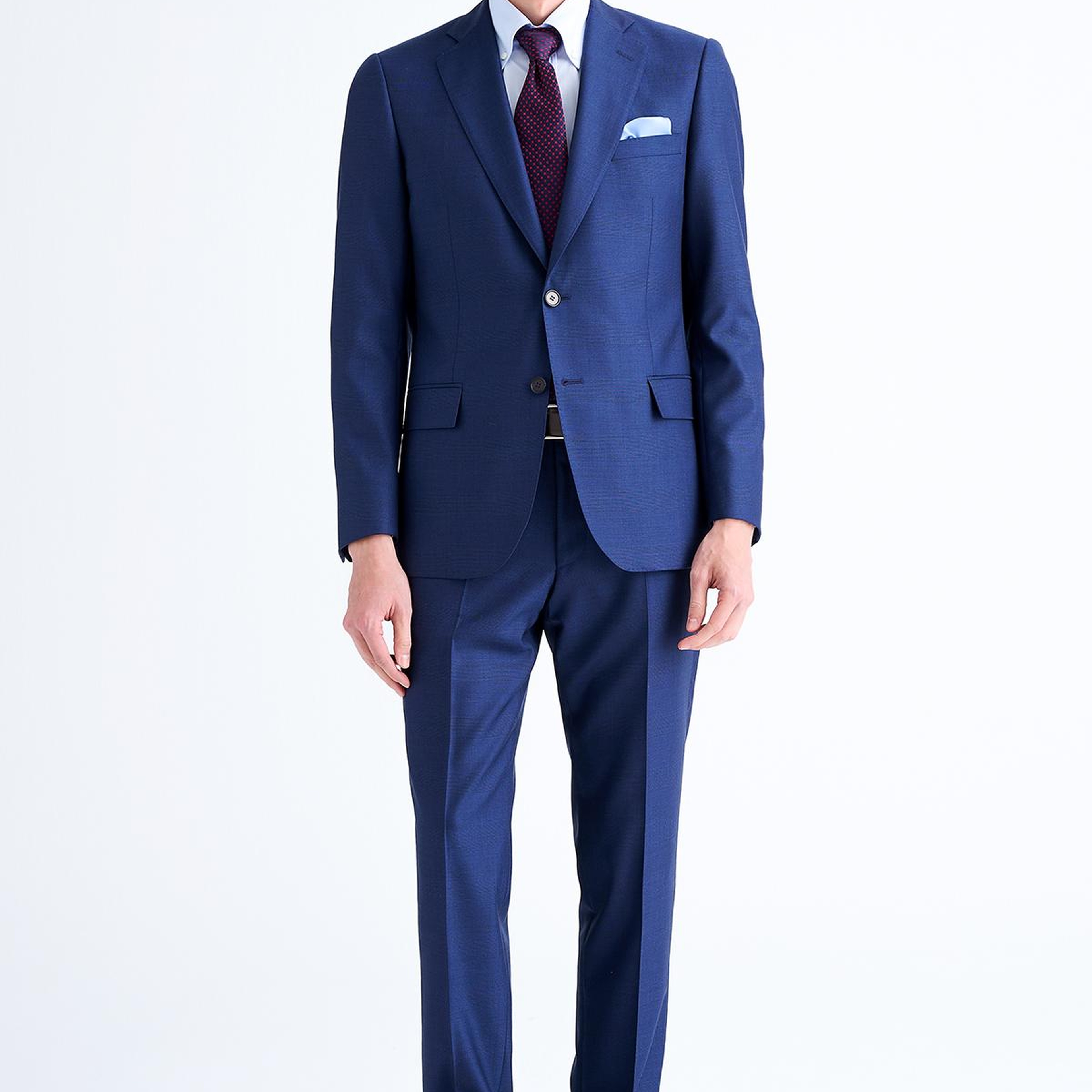Erkek Lacivert Vitale Barberis Yün Takım Elbise