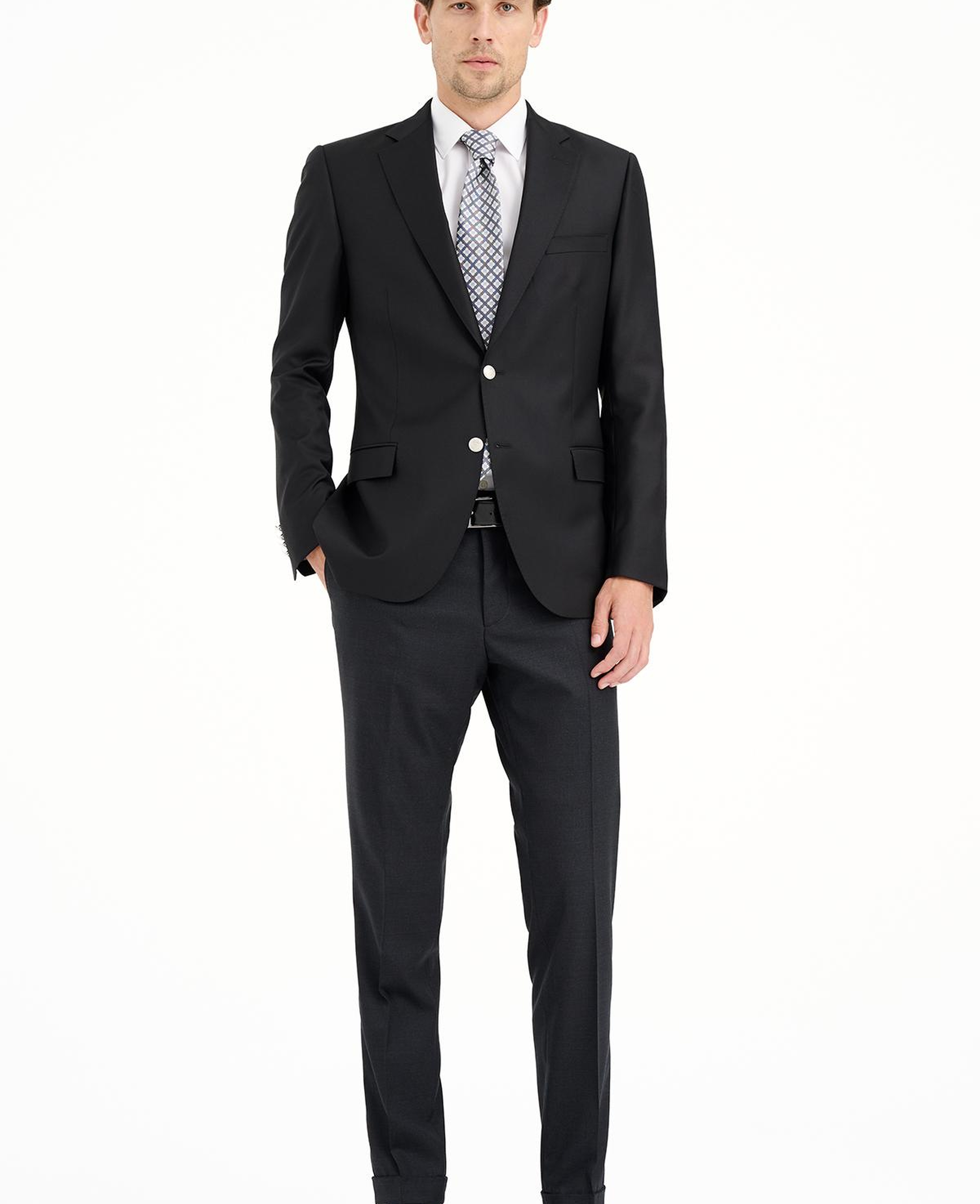 Erkek Siyah Loro Piana Kumaşıyla Üretilmiş Yün Blazer Ceket