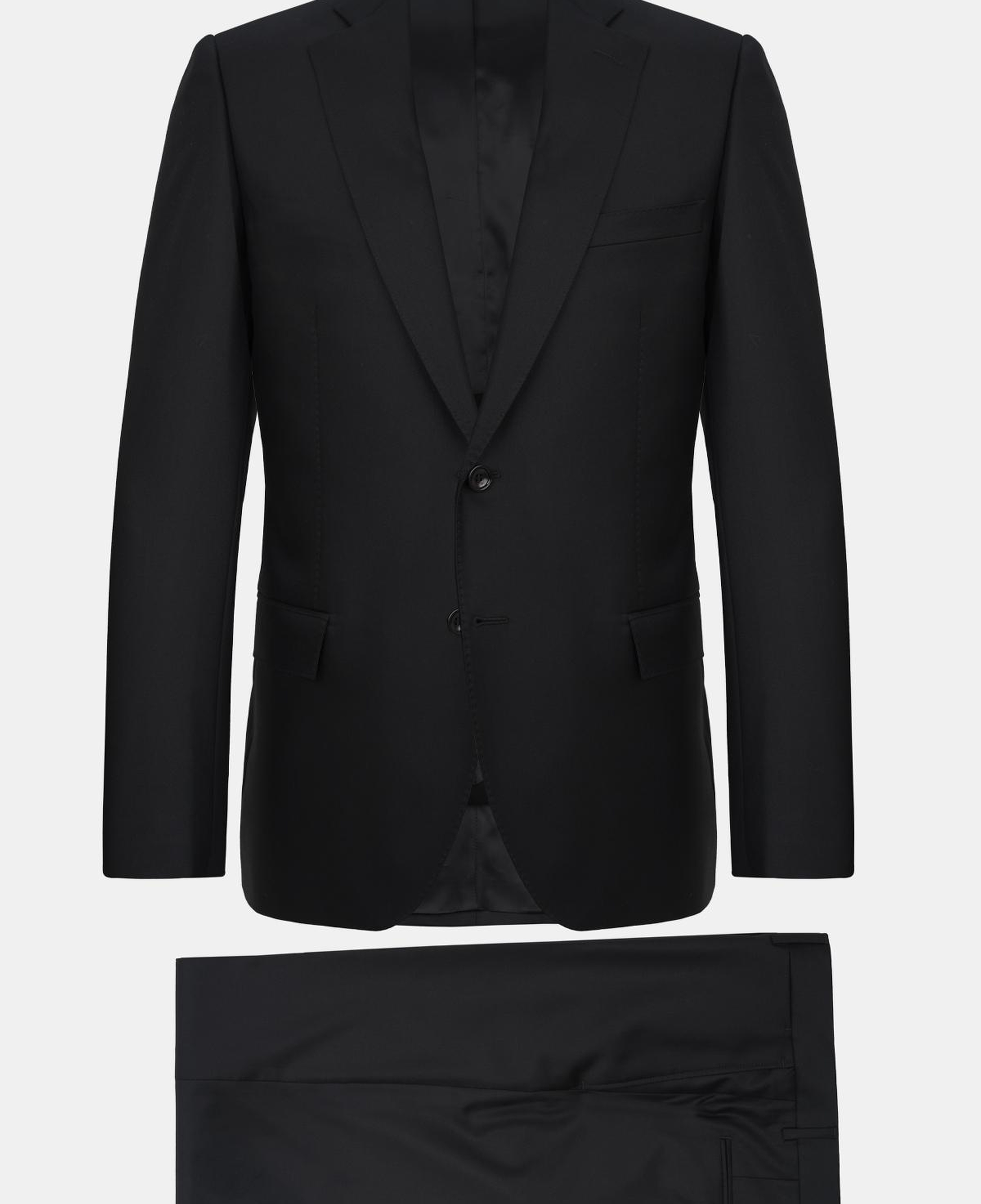 Erkek Siyah Loro Piana 150's Kumaşıyla Üretilmiş Takım Elbise