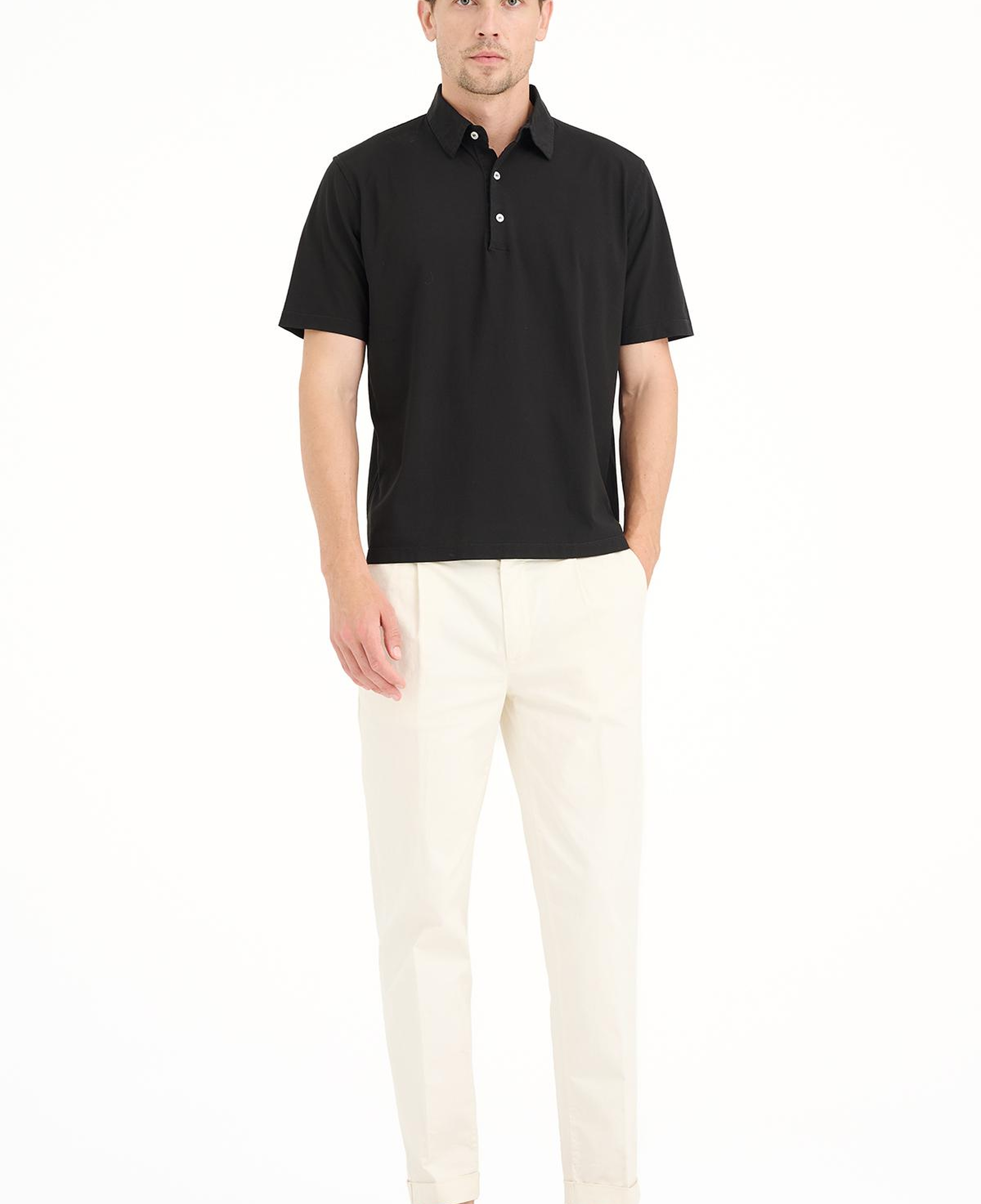 Erkek Siyah Polo Yaka T-Shirt