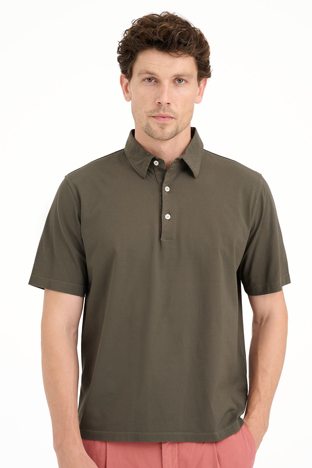 Erkek Yeşil Polo Yaka T-Shirt