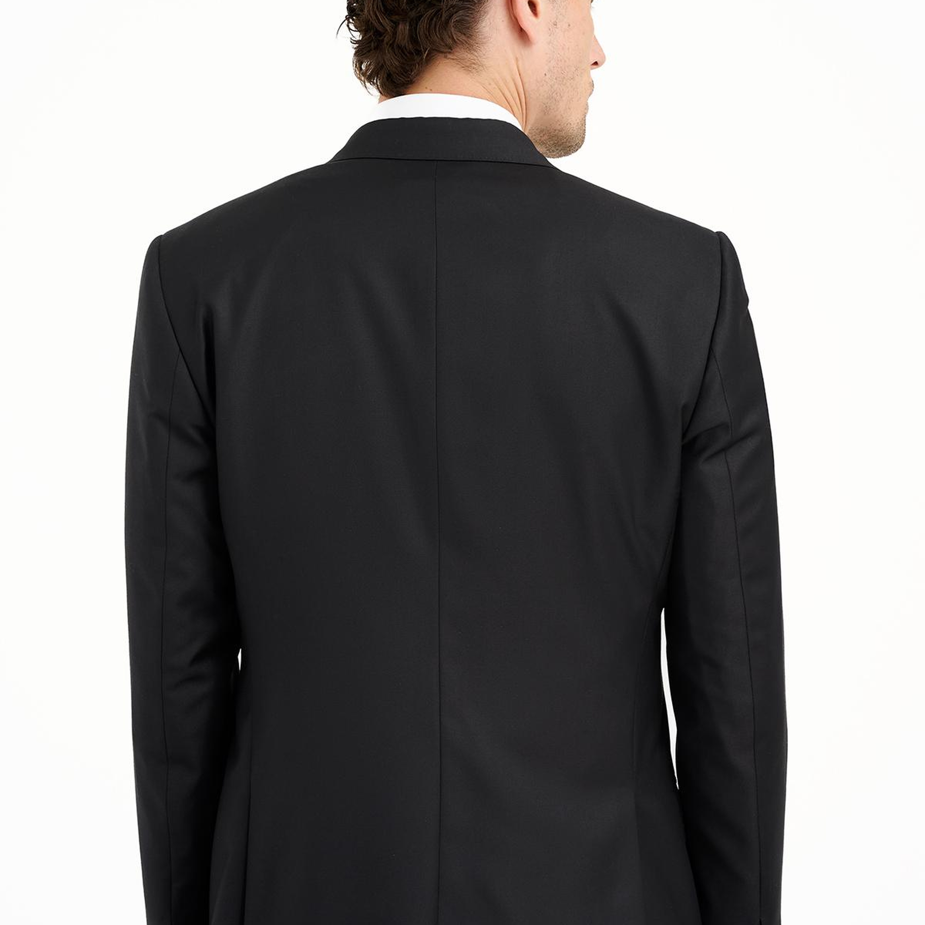 Erkek Siyah Loro Piana Kumaşıyla Üretilmiş Yün Blazer Ceket