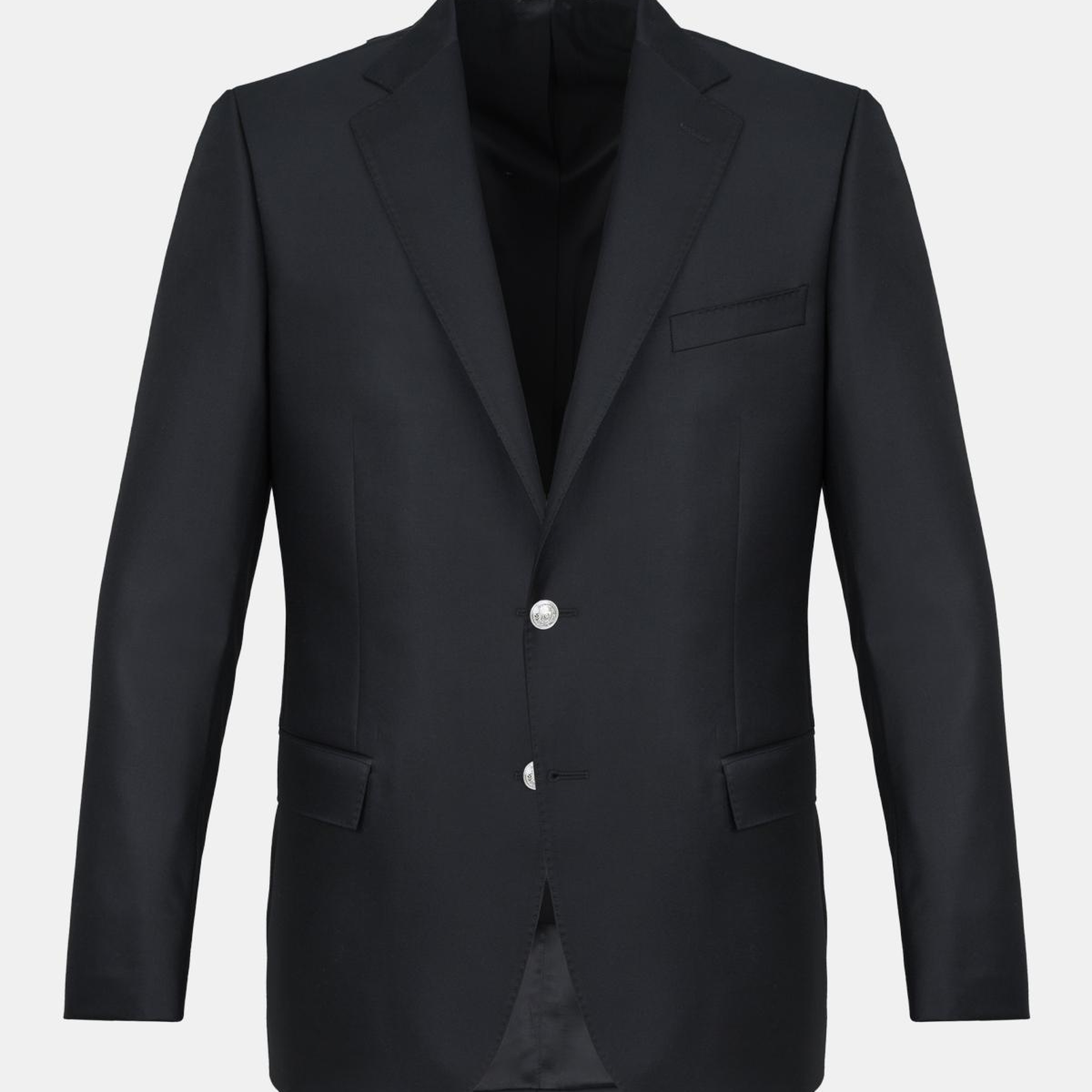Erkek Siyah Loro Piana Kumaşıyla Üretilmiş Yün Blazer Ceket