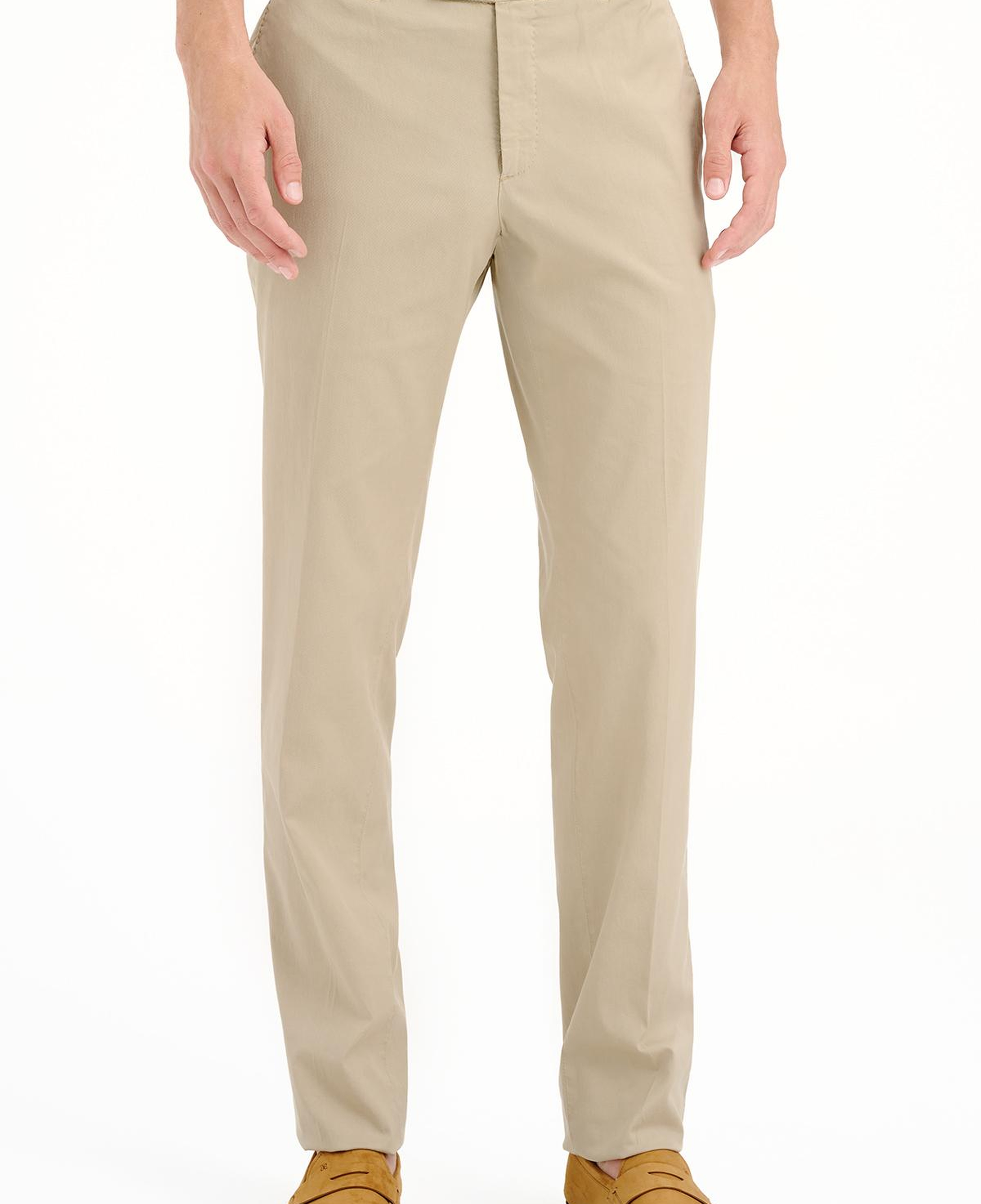 Erkek Bej Slim Fit Elastik Bel Lyocell Jogger Pantolon