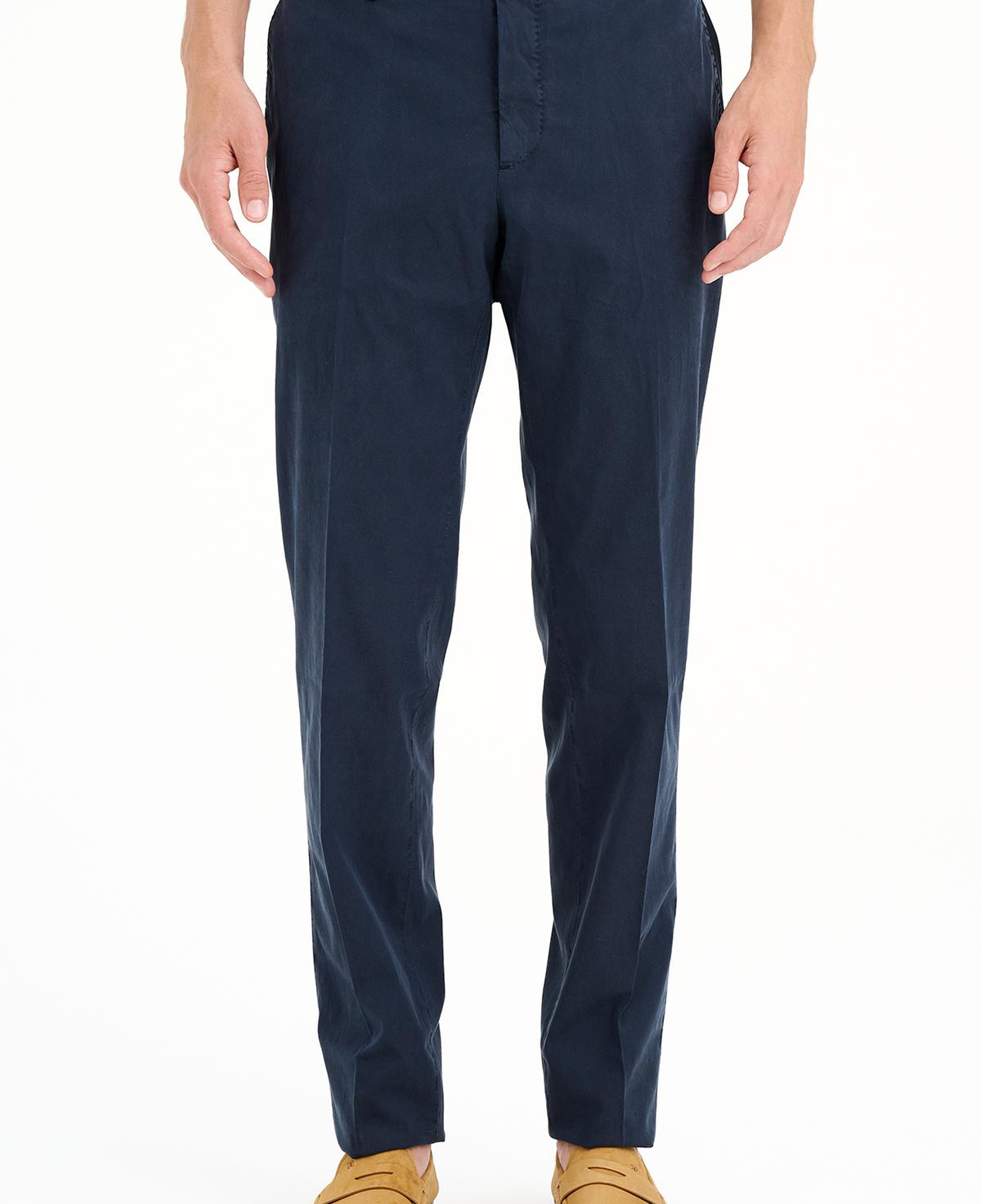 Erkek Lacivert Slim Fit Elastik Bel Lyocell Jogger Pantolon