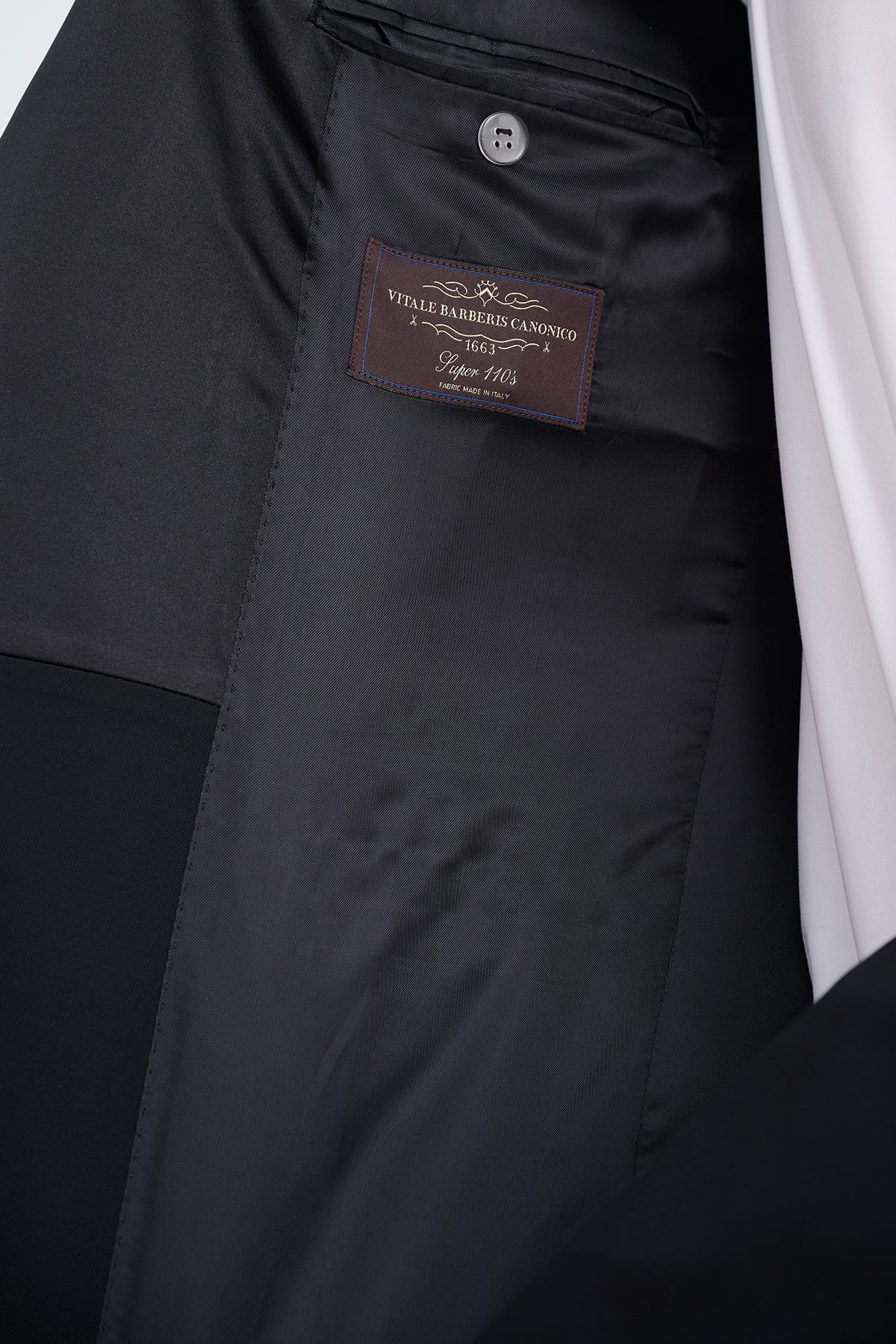 Erkek Siyah Vitale Barberis Yün Smokin