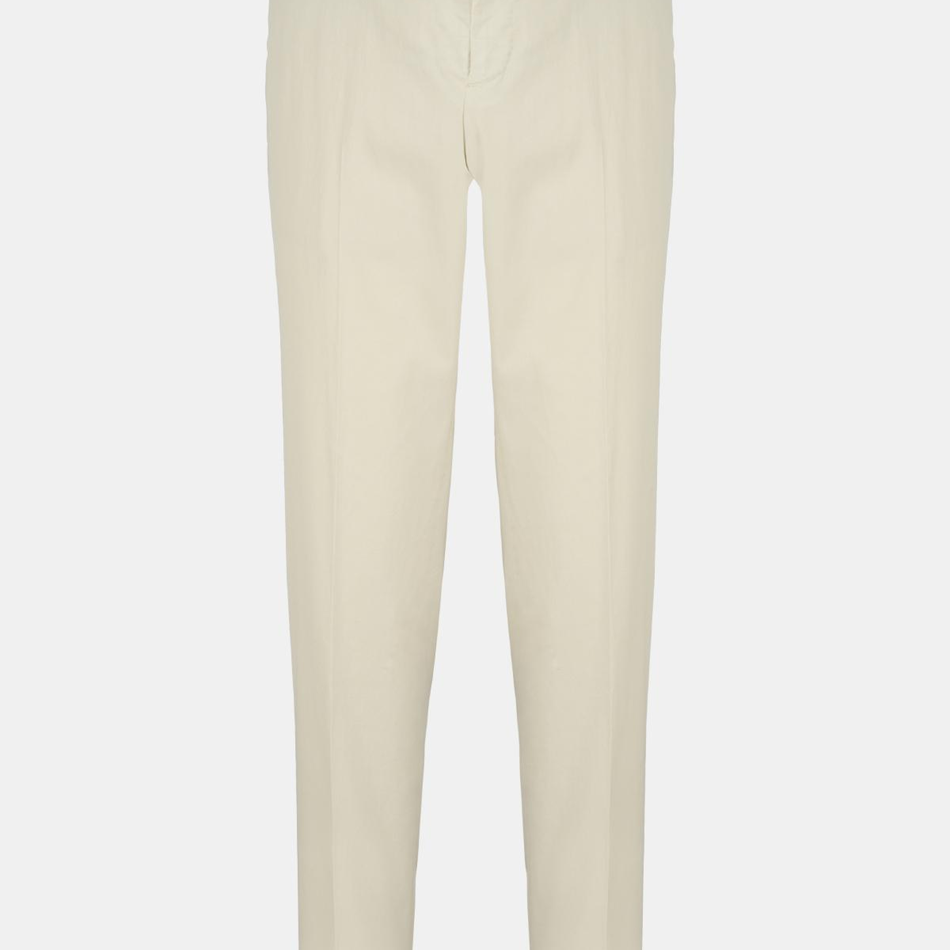 Erkek Ekru Slim Fit Elastik Bel Lyocell Jogger Pantolon