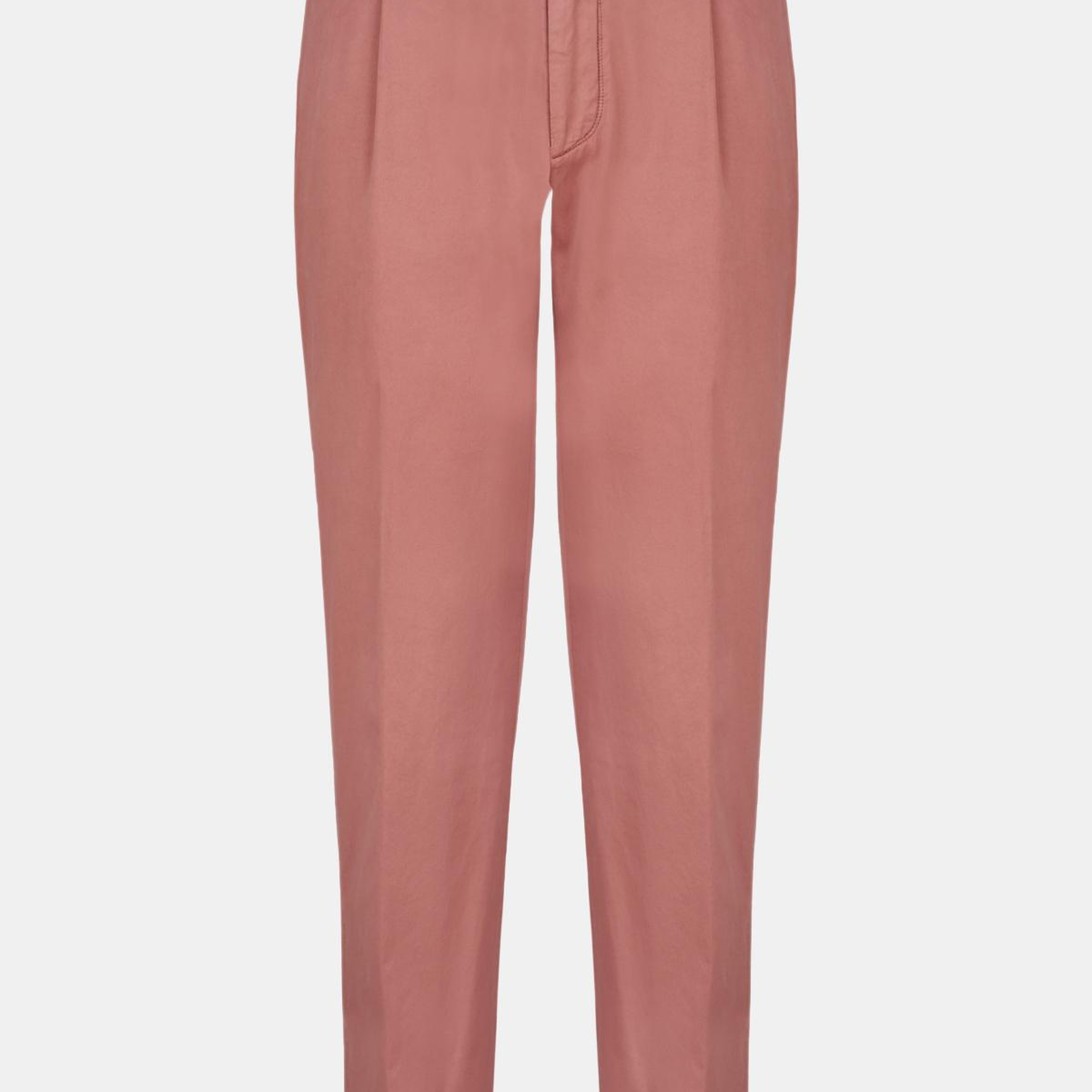 Erkek Kırmızı İpek Karışımlı Chino Pantolon