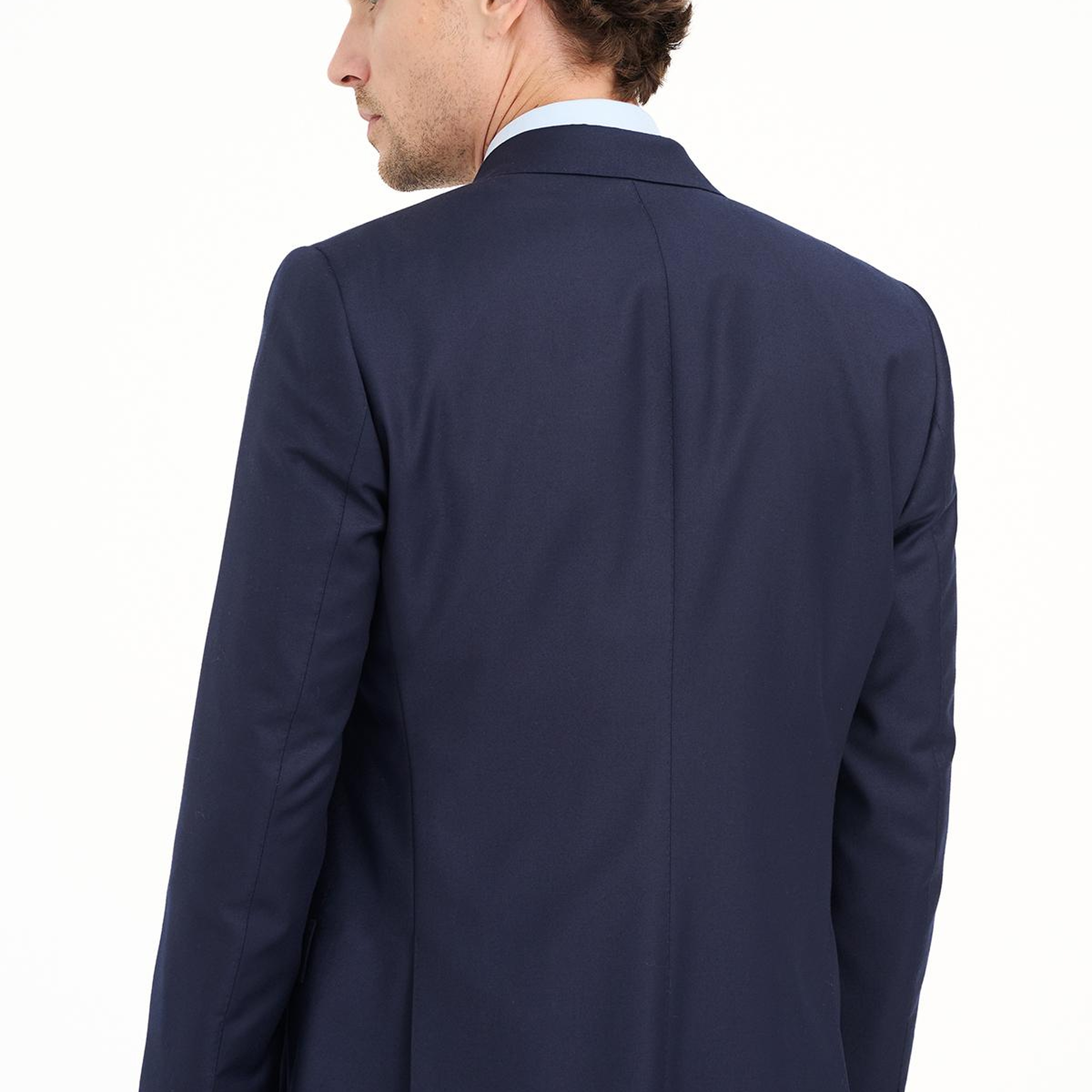 Erkek Lacivert Loro Piana 150's Kumaşıyla Üretilmiş Takım Elbise