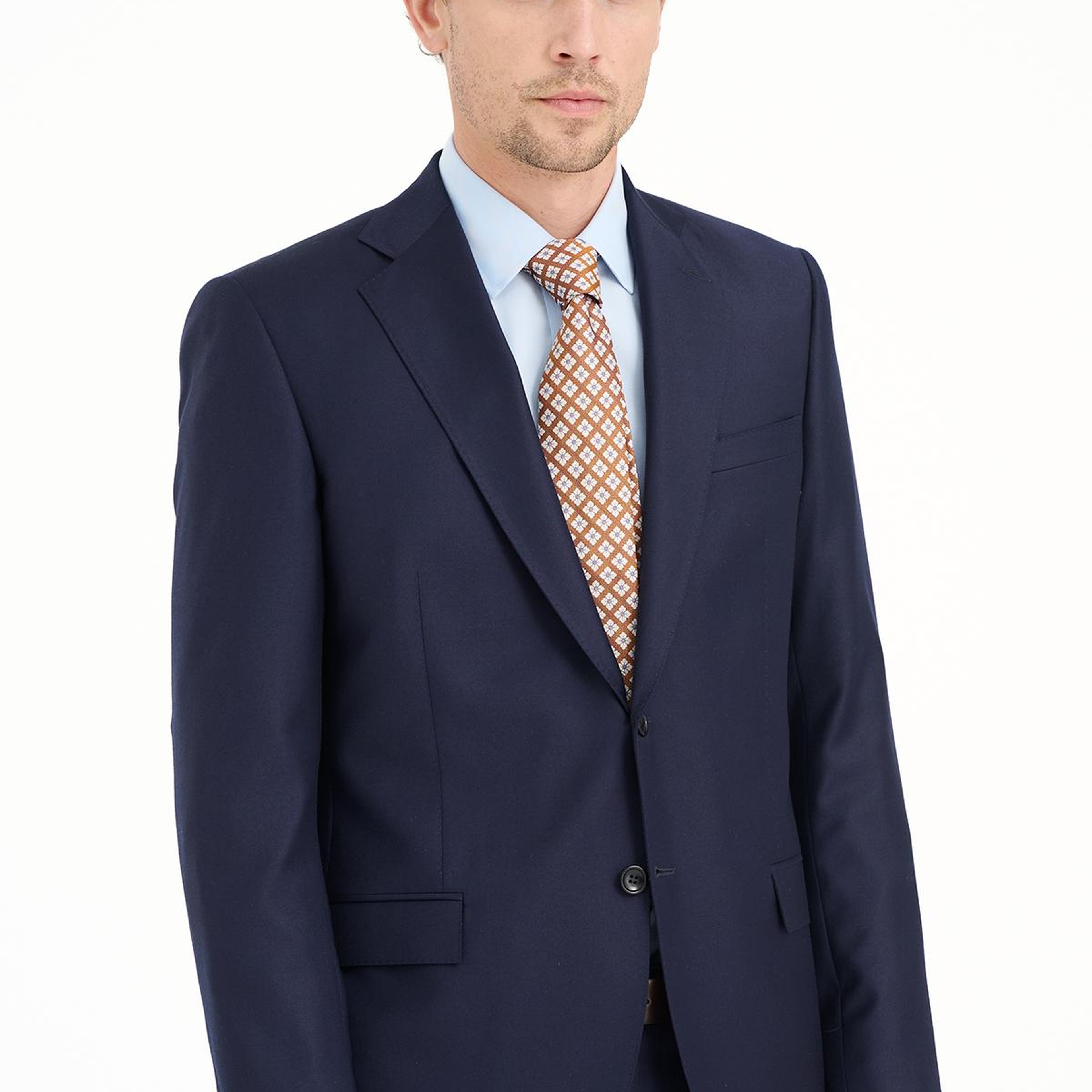 Erkek Lacivert Loro Piana 150's Kumaşıyla Üretilmiş Takım Elbise