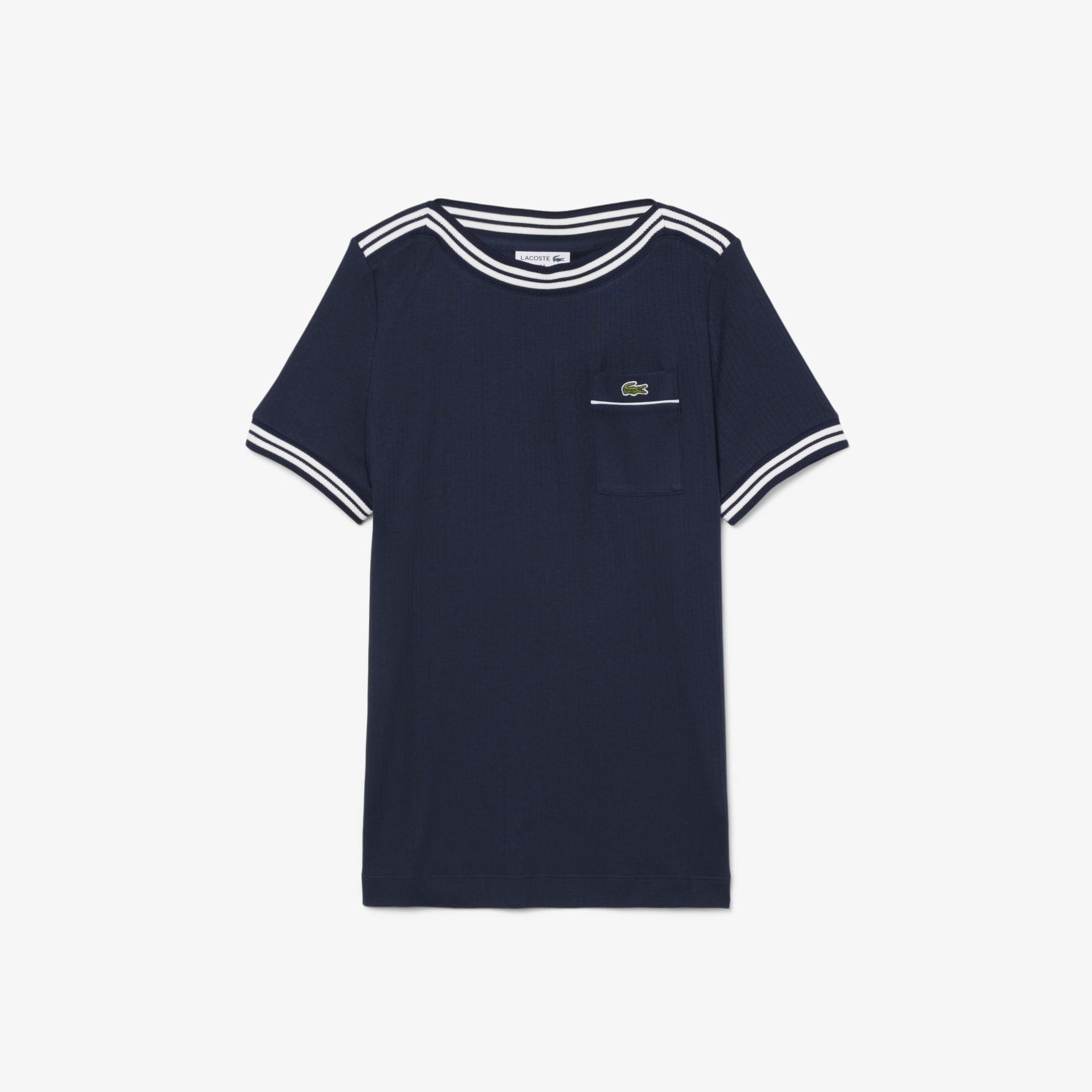Kadın Regular Fit Bisiklet Yaka Lacivert T-Shirt