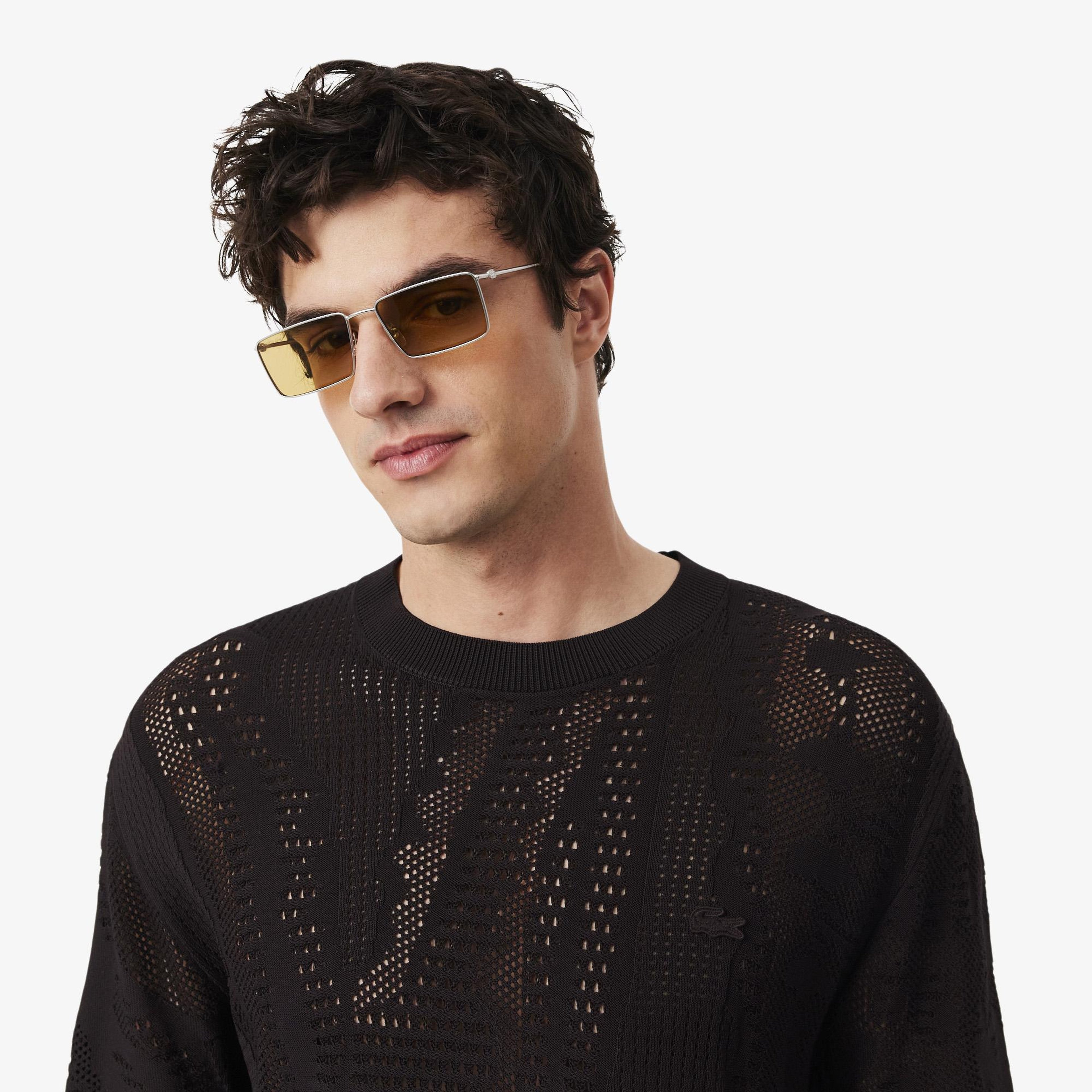 Erkek Relaxed Fit Kısa Kollu Polo Yaka Kahverengi Triko