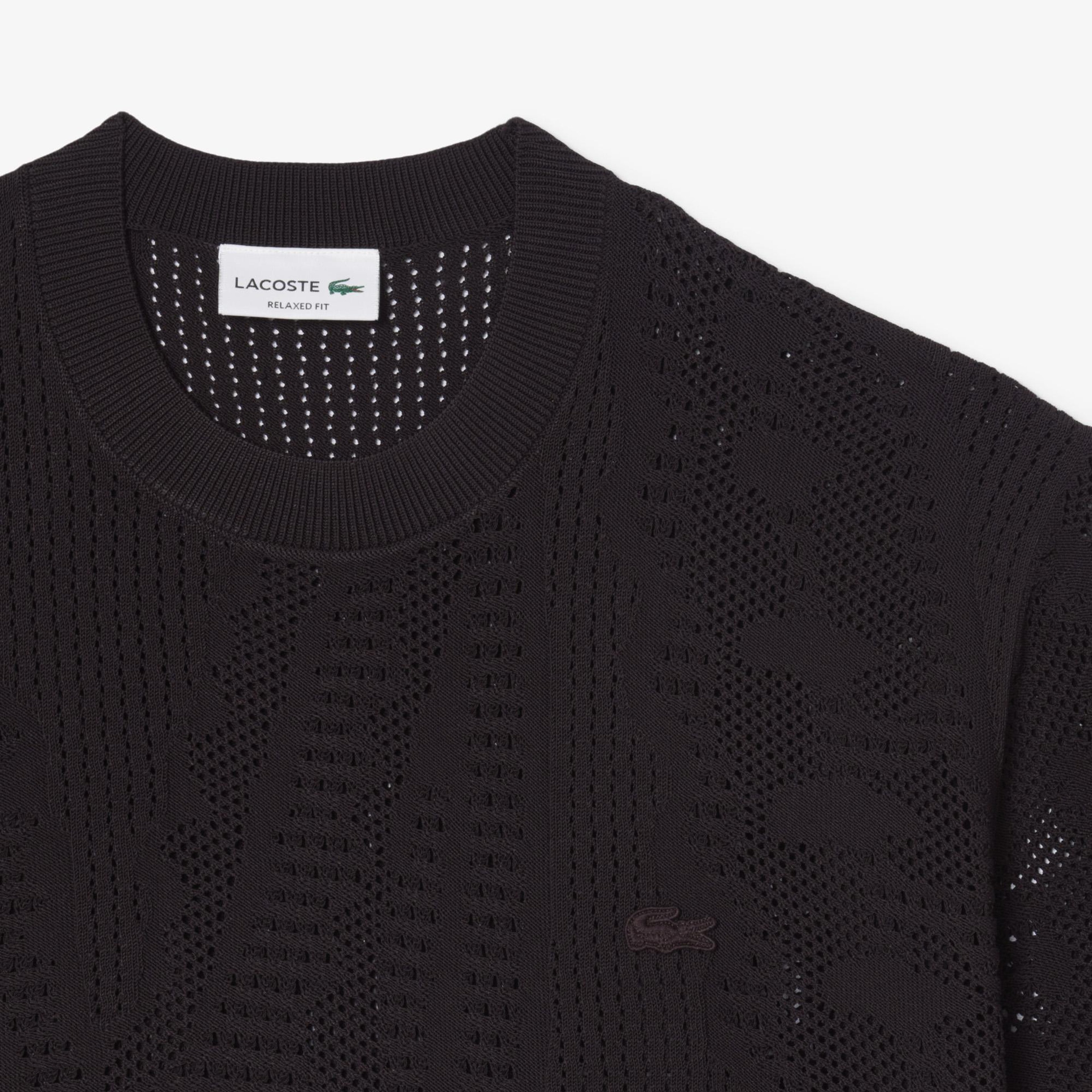 Erkek Relaxed Fit Kısa Kollu Polo Yaka Kahverengi Triko