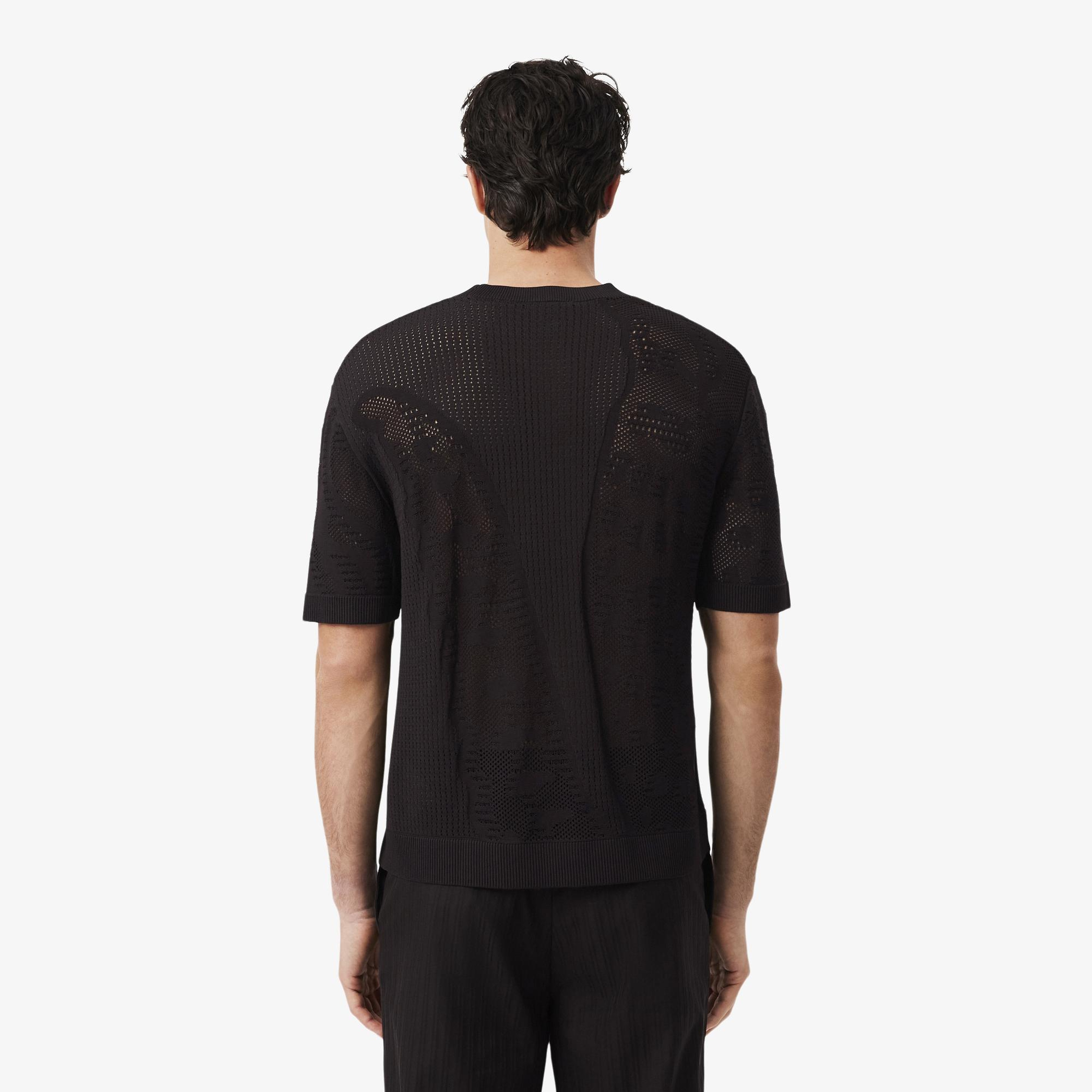Erkek Relaxed Fit Kısa Kollu Polo Yaka Kahverengi Triko