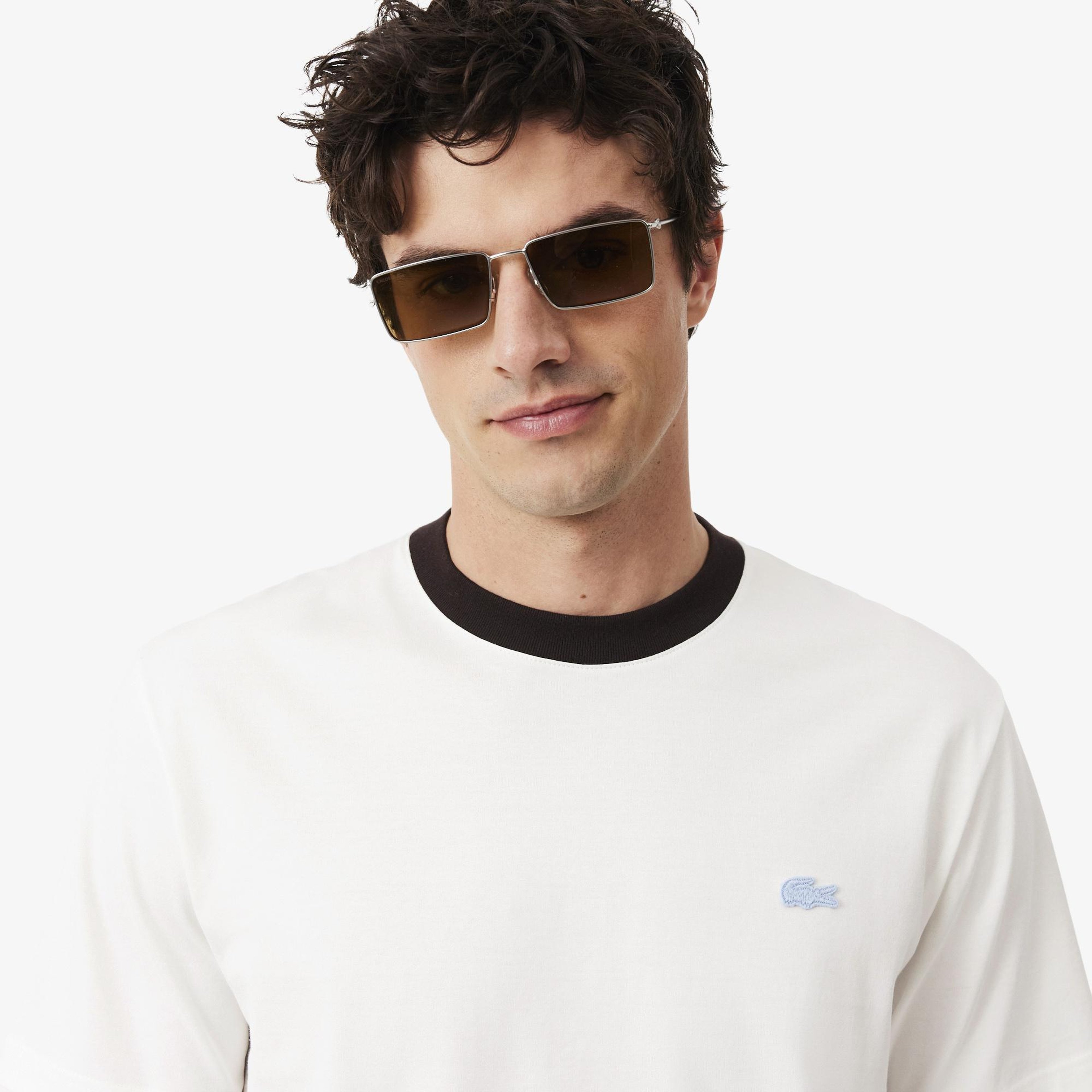 Erkek Classic Fit Bisiklet Yaka Beyaz T-Shirt