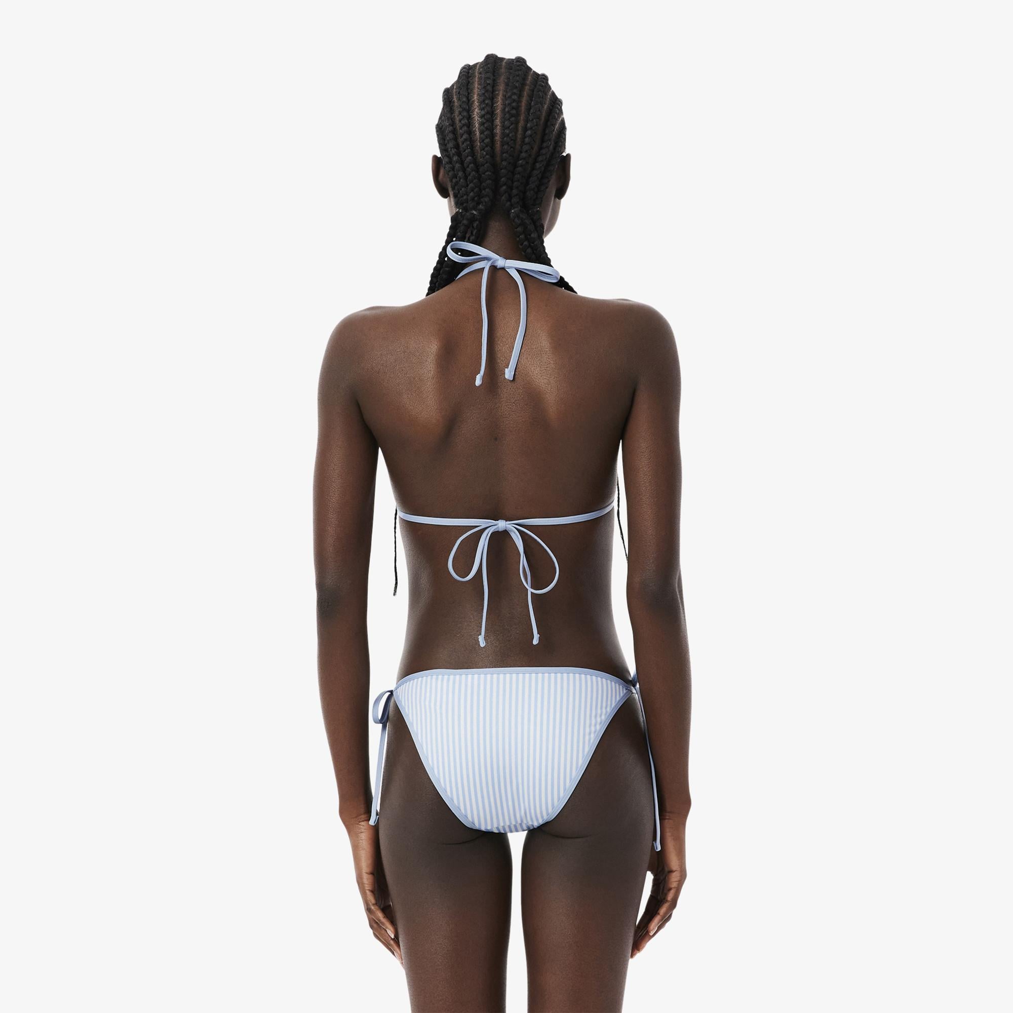 Kadın Çizgili Mavi Bikini Üstü