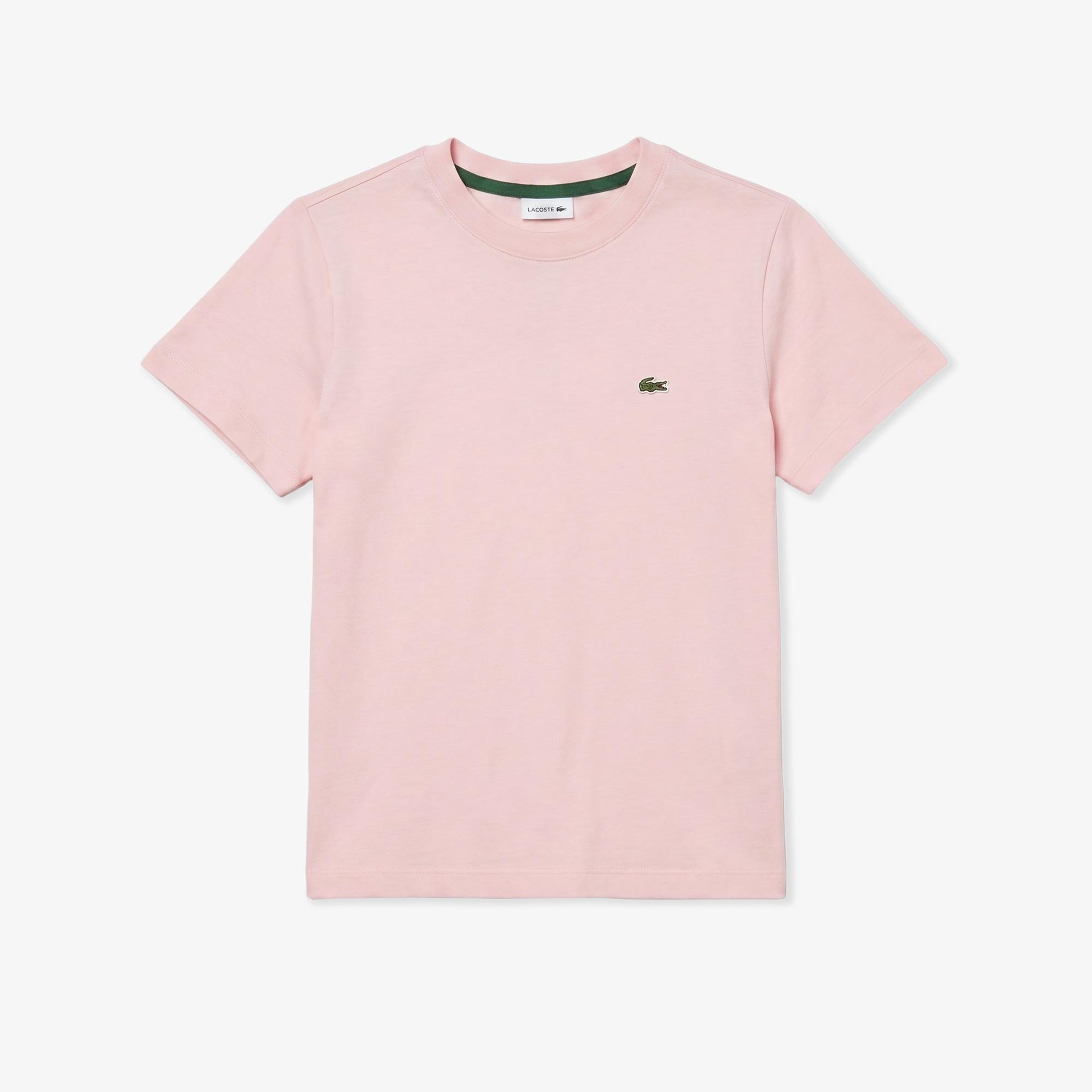 Çocuk Bisiklet Yaka Açık Pembe T-Shirt