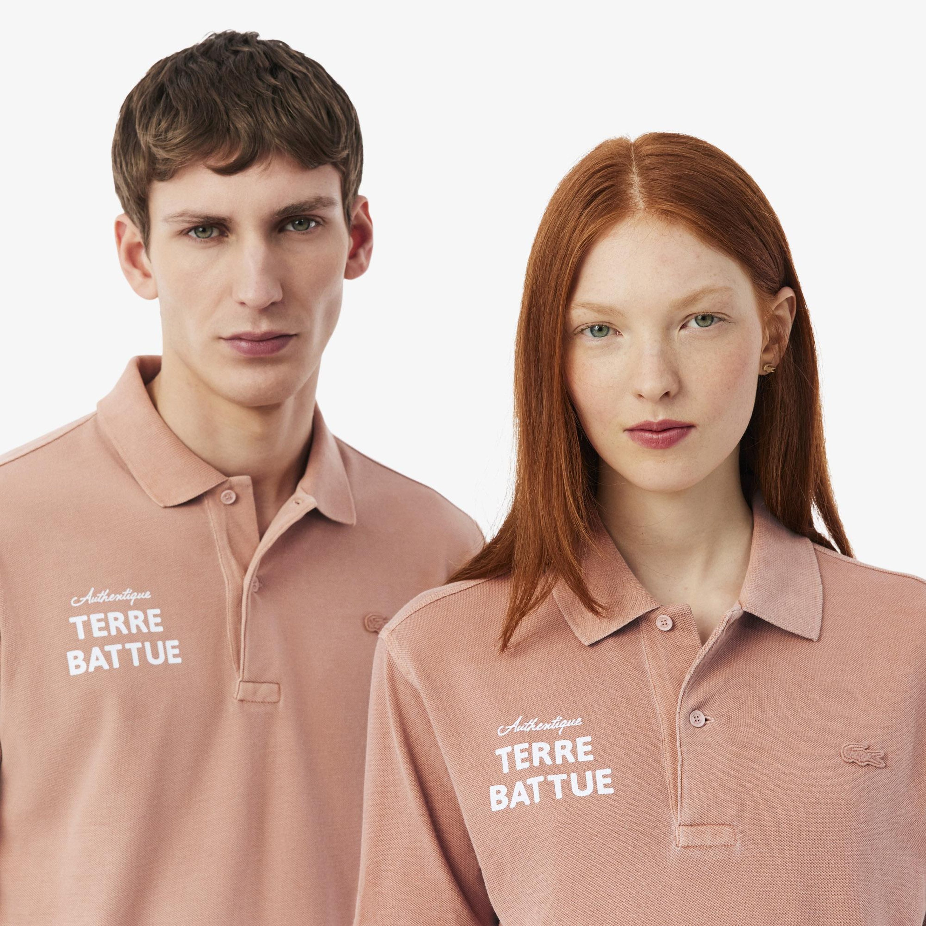 Roland Garros Unisex Regular Fit Baskılı Turuncu Polo