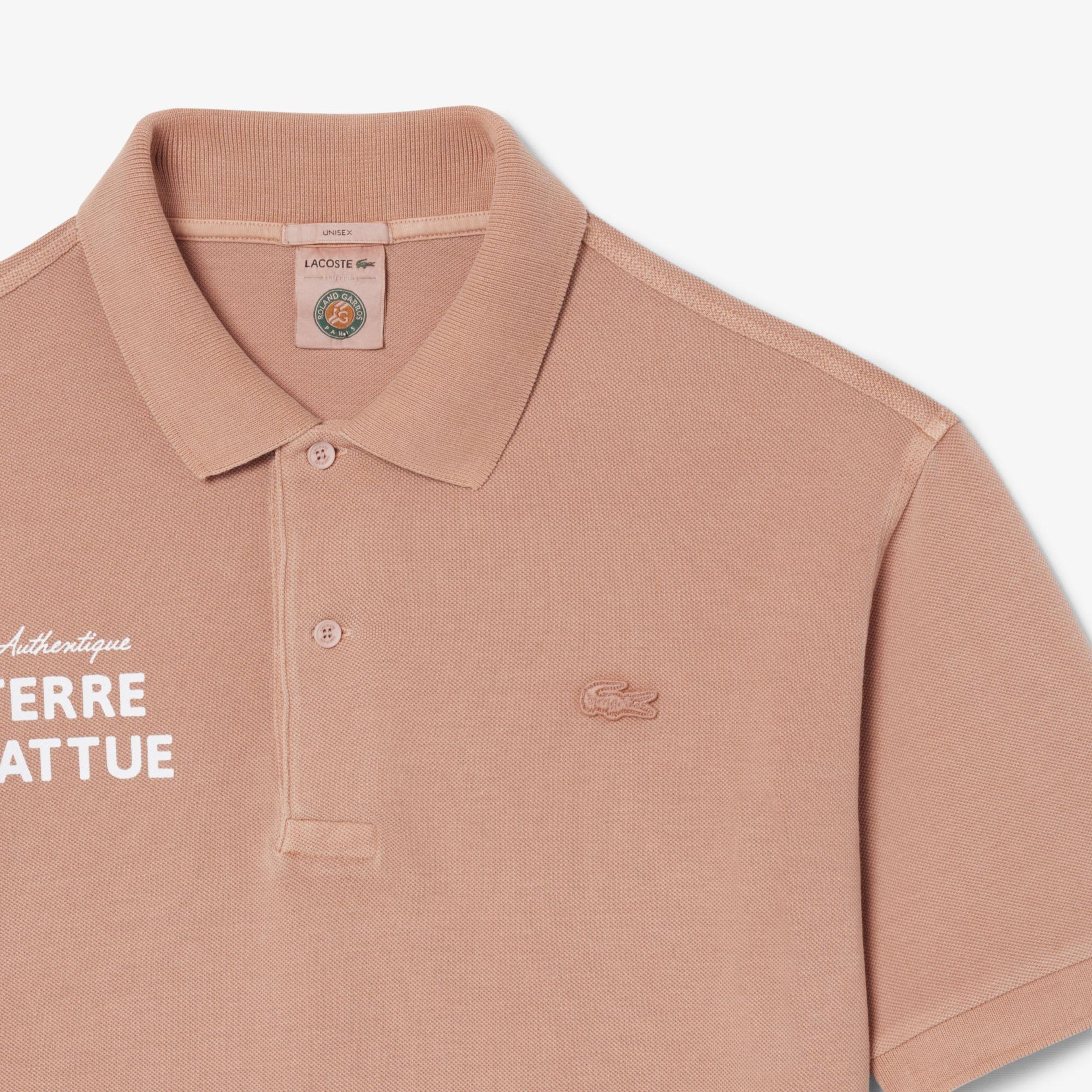 Roland Garros Unisex Regular Fit Baskılı Turuncu Polo