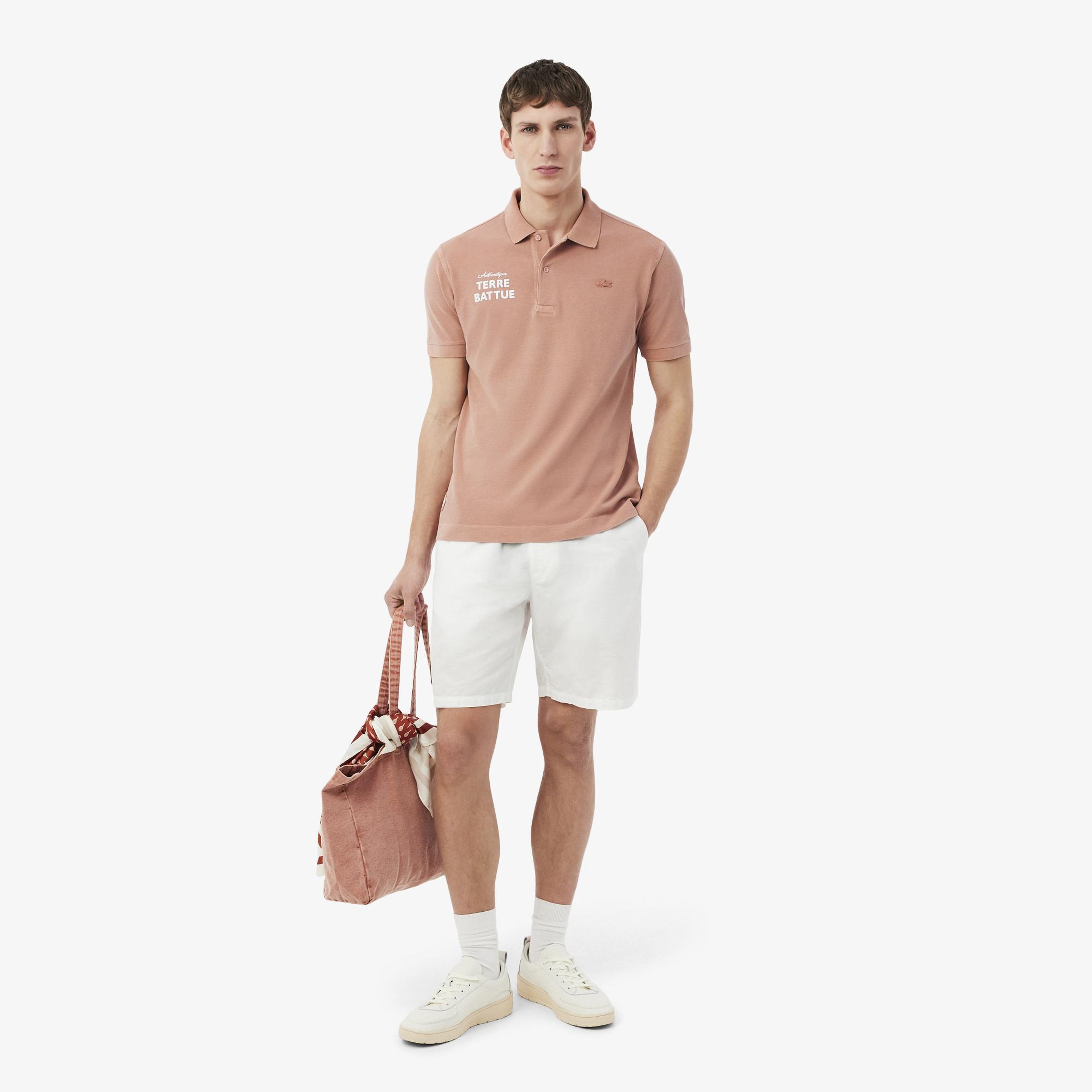 Roland Garros Unisex Regular Fit Baskılı Turuncu Polo