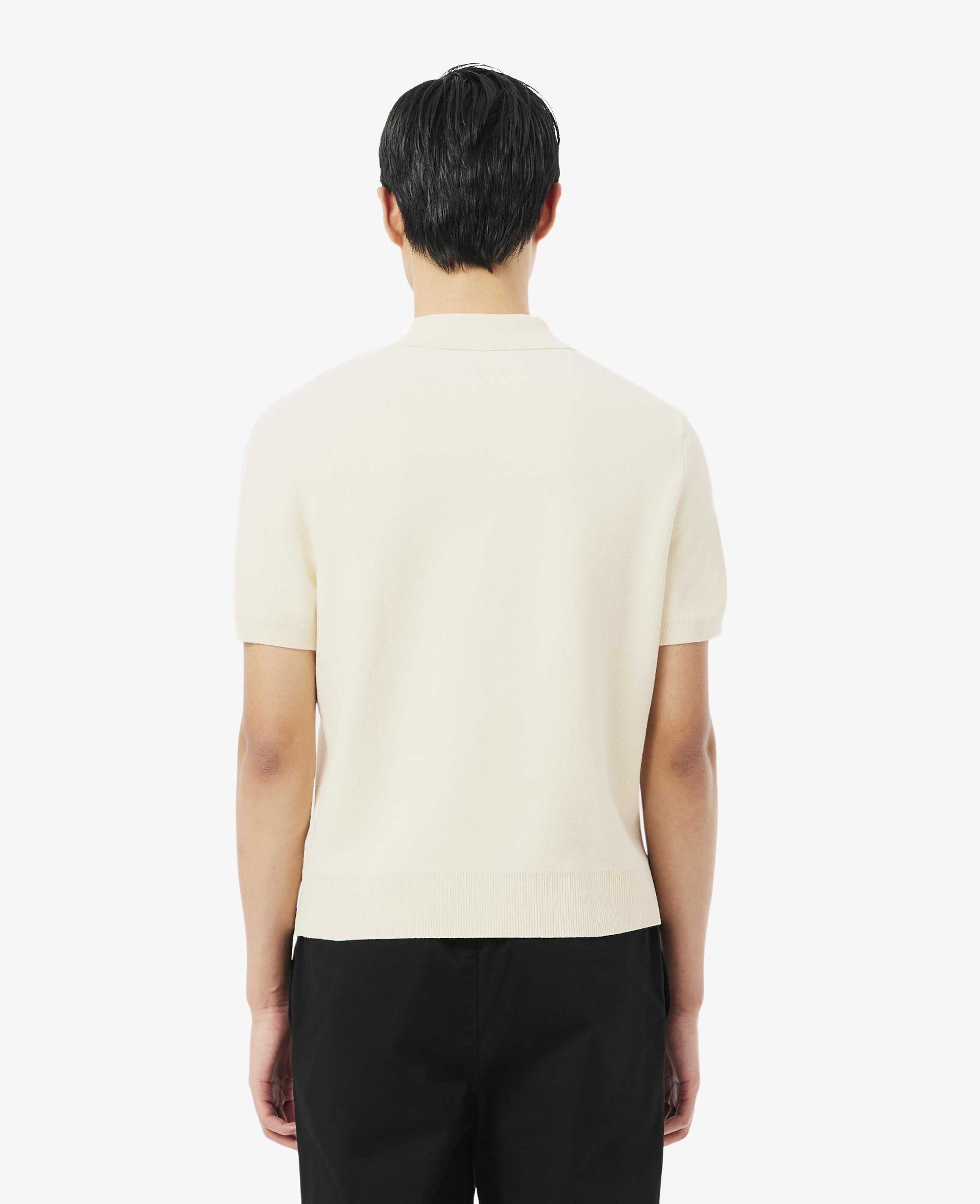 Erkek Classic Fit Kısa Kollu Polo Yaka Krem Triko