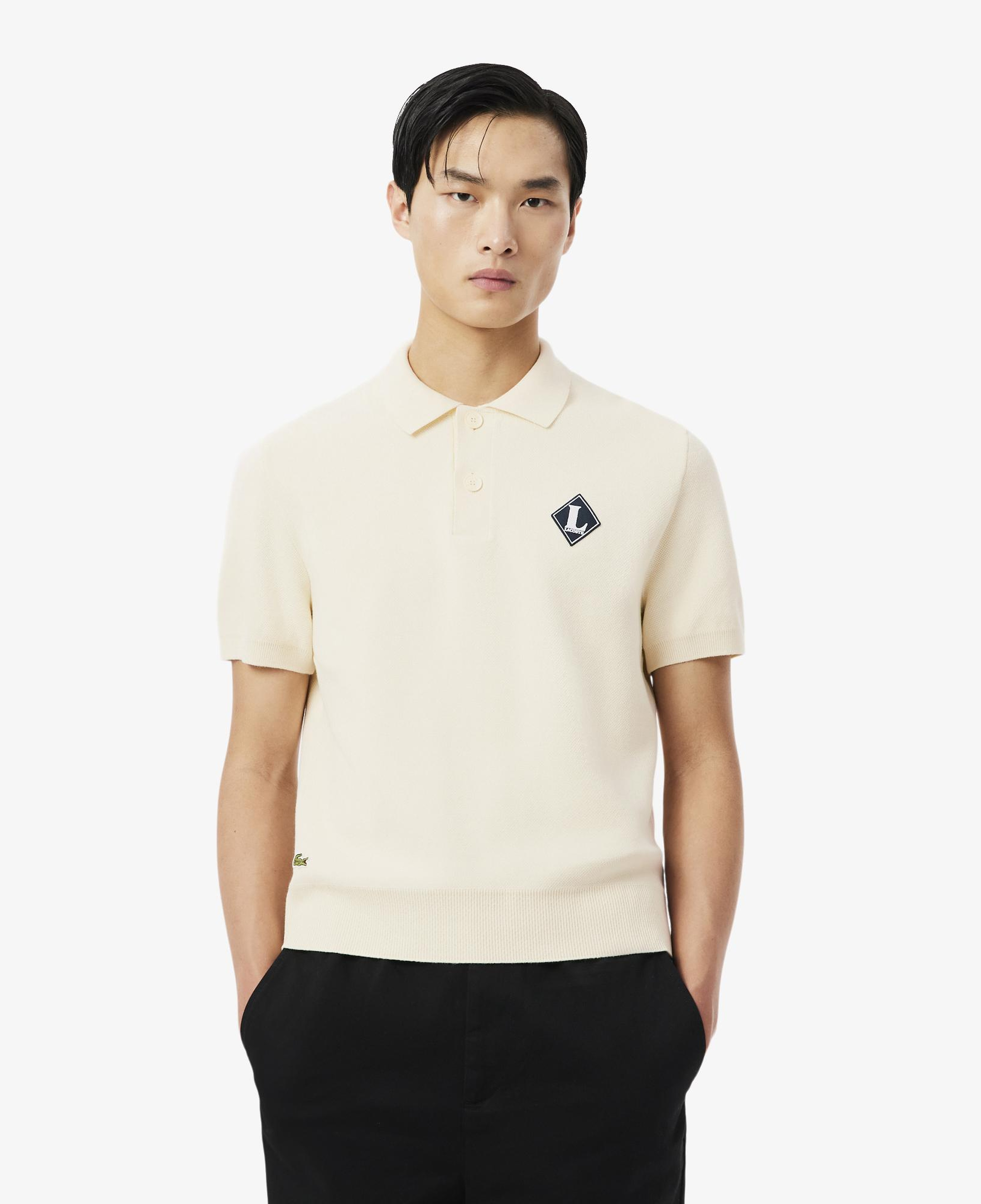 Erkek Classic Fit Kısa Kollu Polo Yaka Krem Triko