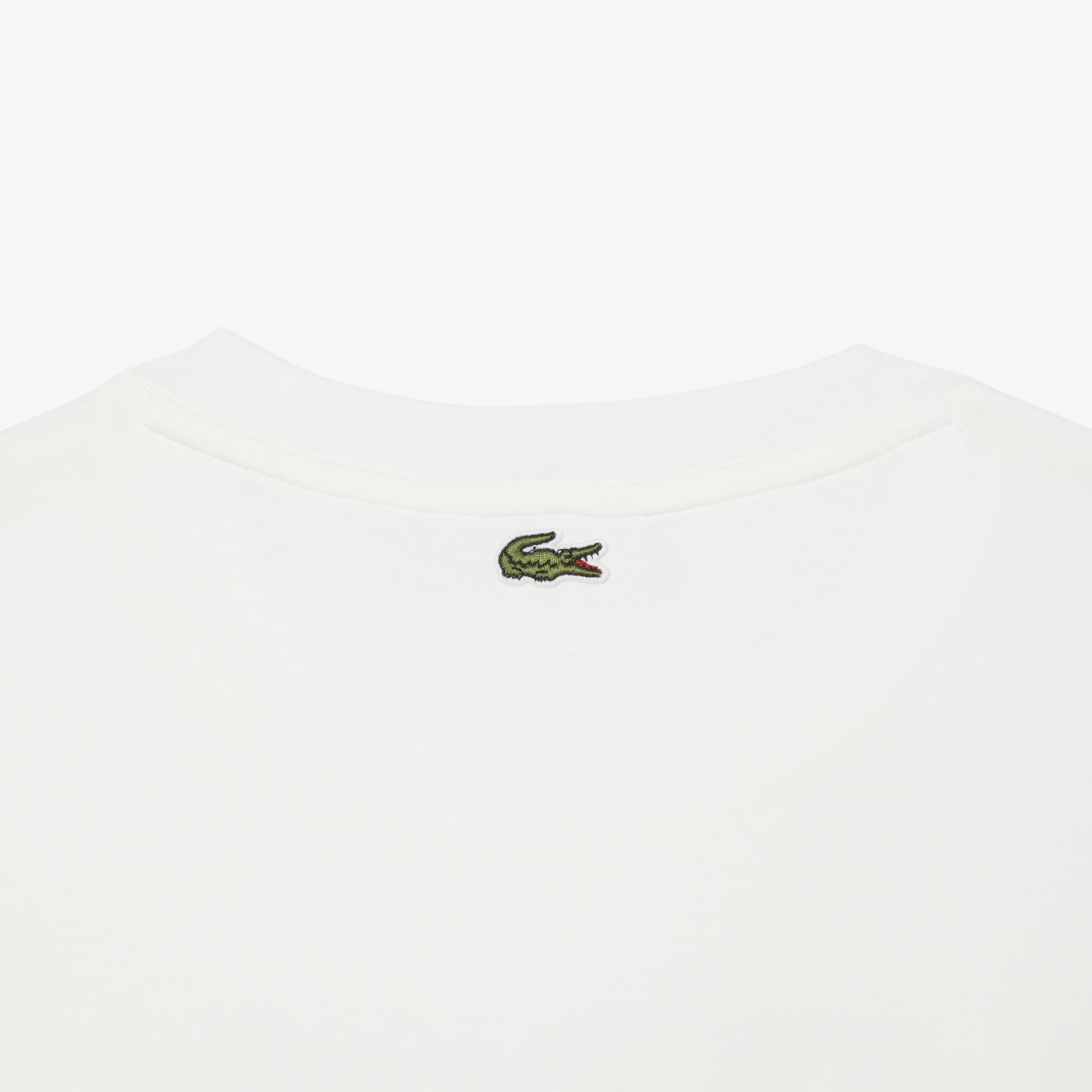 Kadın Regular Fit Bisiklet Yaka Baskılı Beyaz T-Shirt