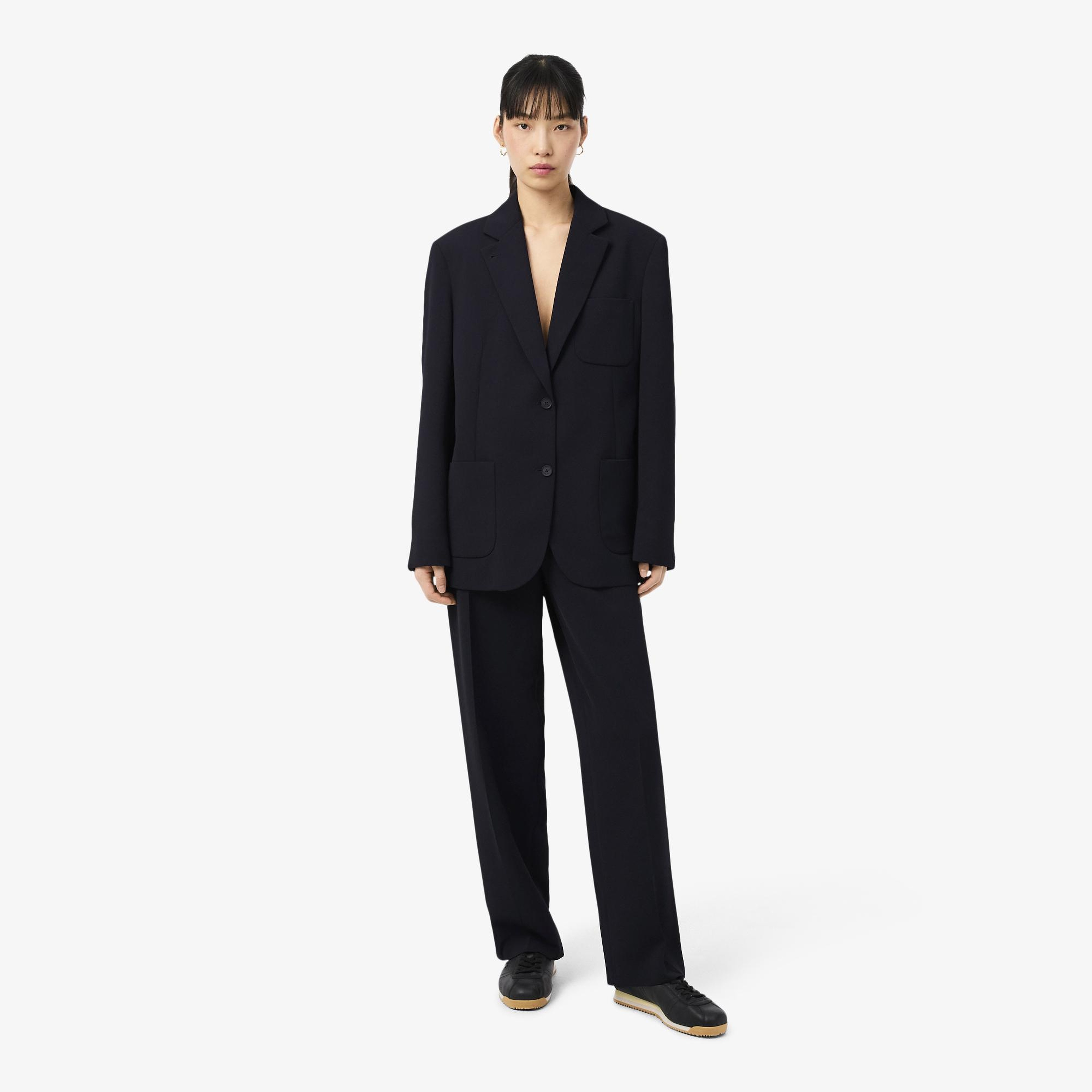 Kadın Oversize Fit Lacivert Pantolon