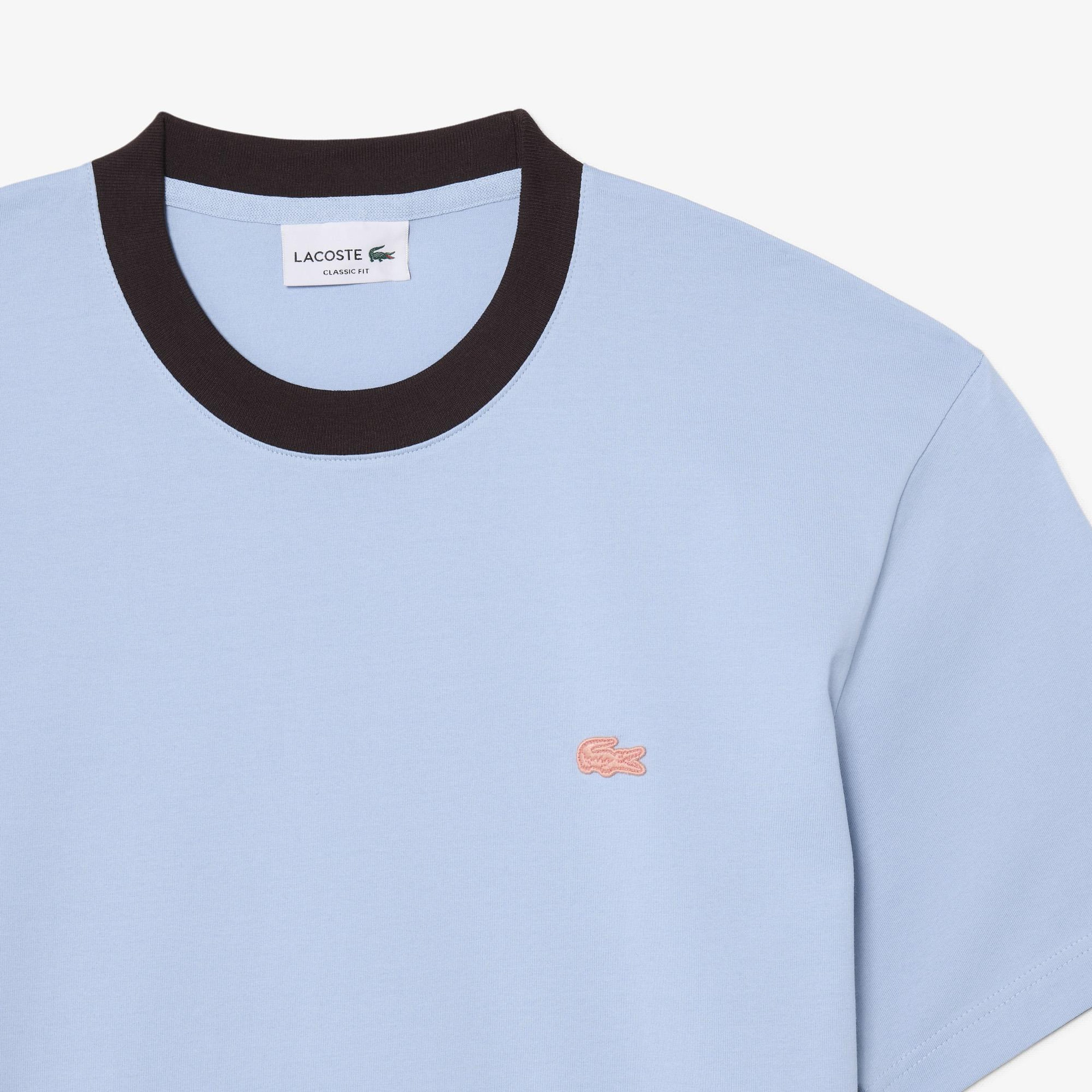 Erkek Classic Fit Bisiklet Yaka Mavi T-Shirt