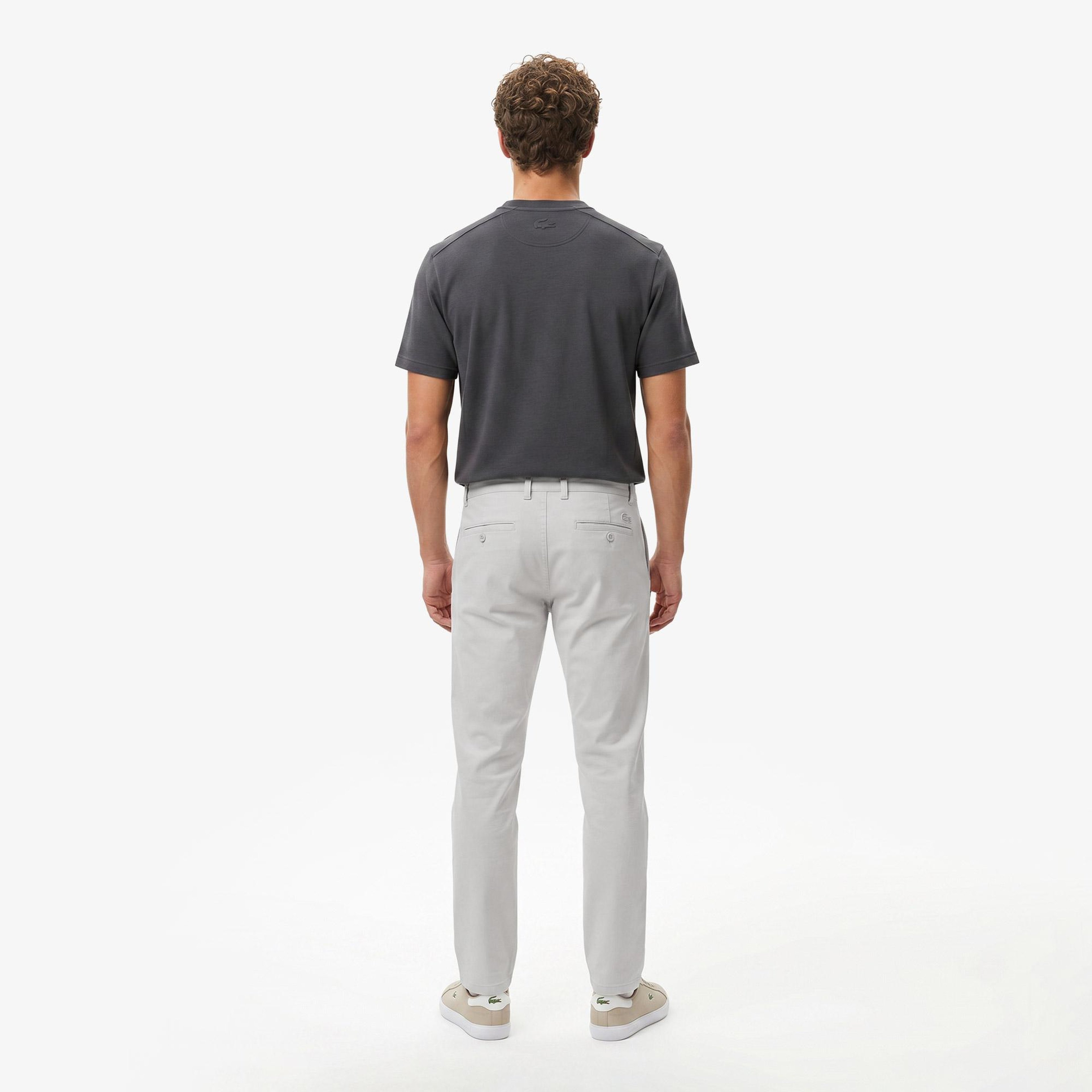 Erkek Slim Fit Gri Chino Pantolon