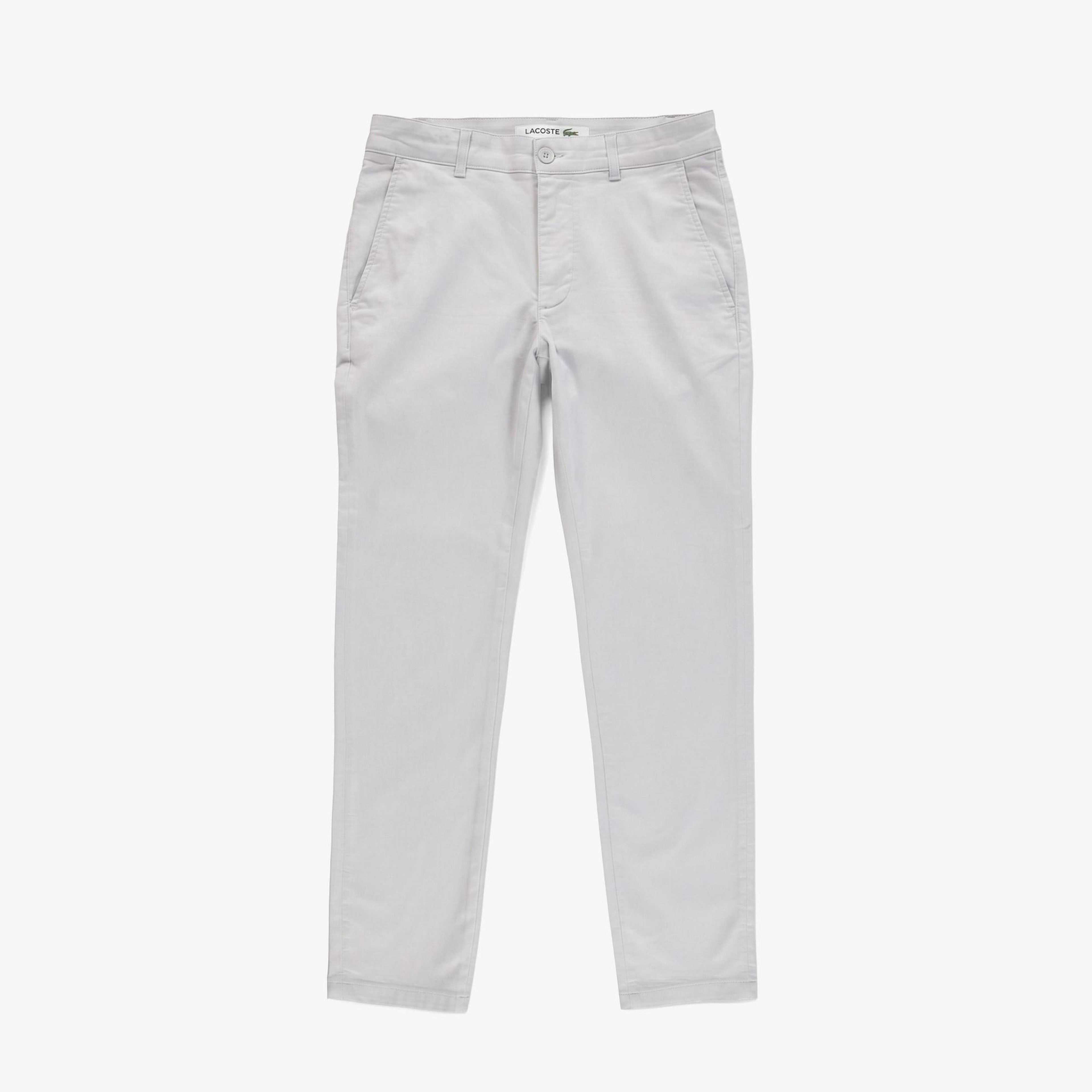 Erkek Slim Fit Gri Chino Pantolon