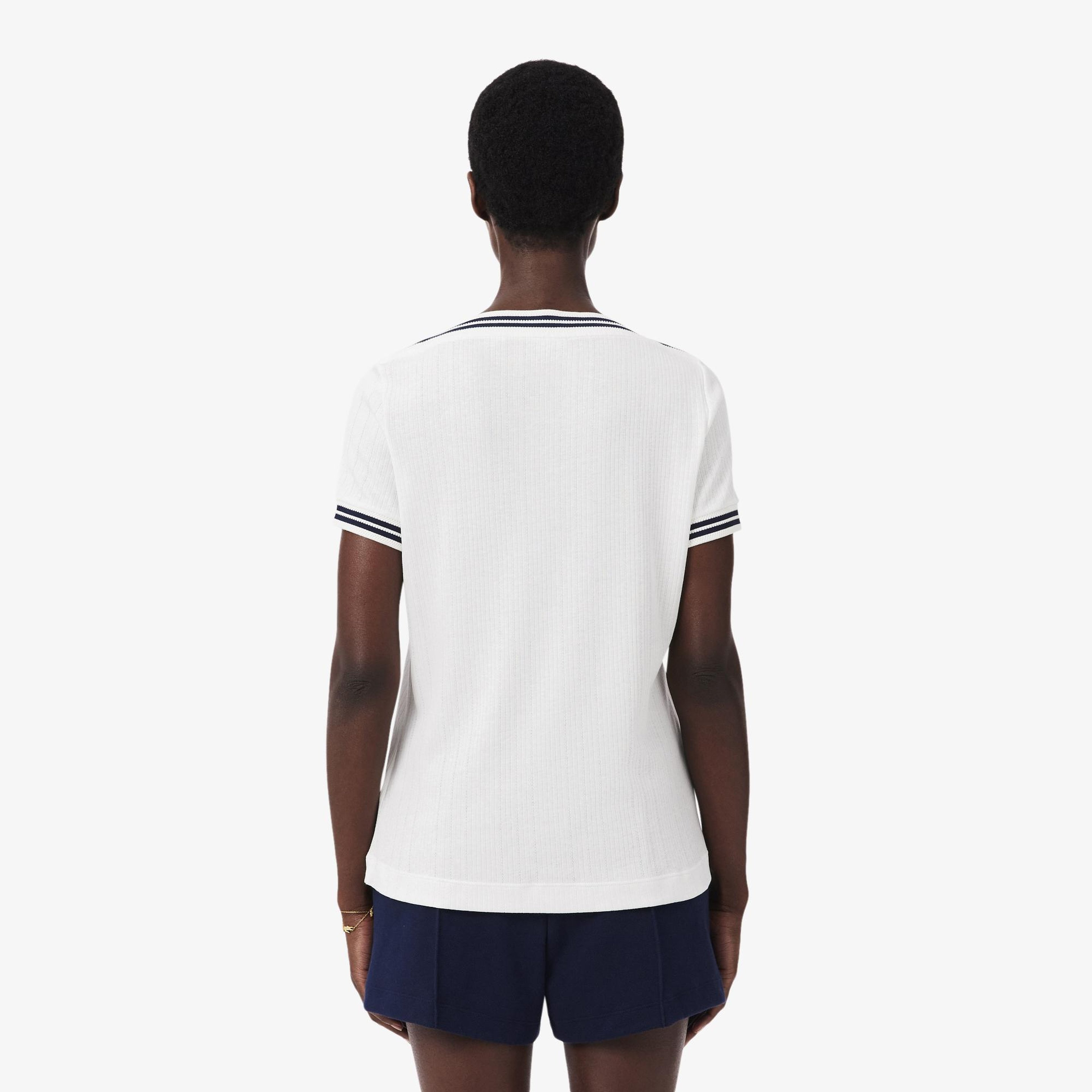 Kadın Regular Fit Bisiklet Yaka Beyaz T-Shirt