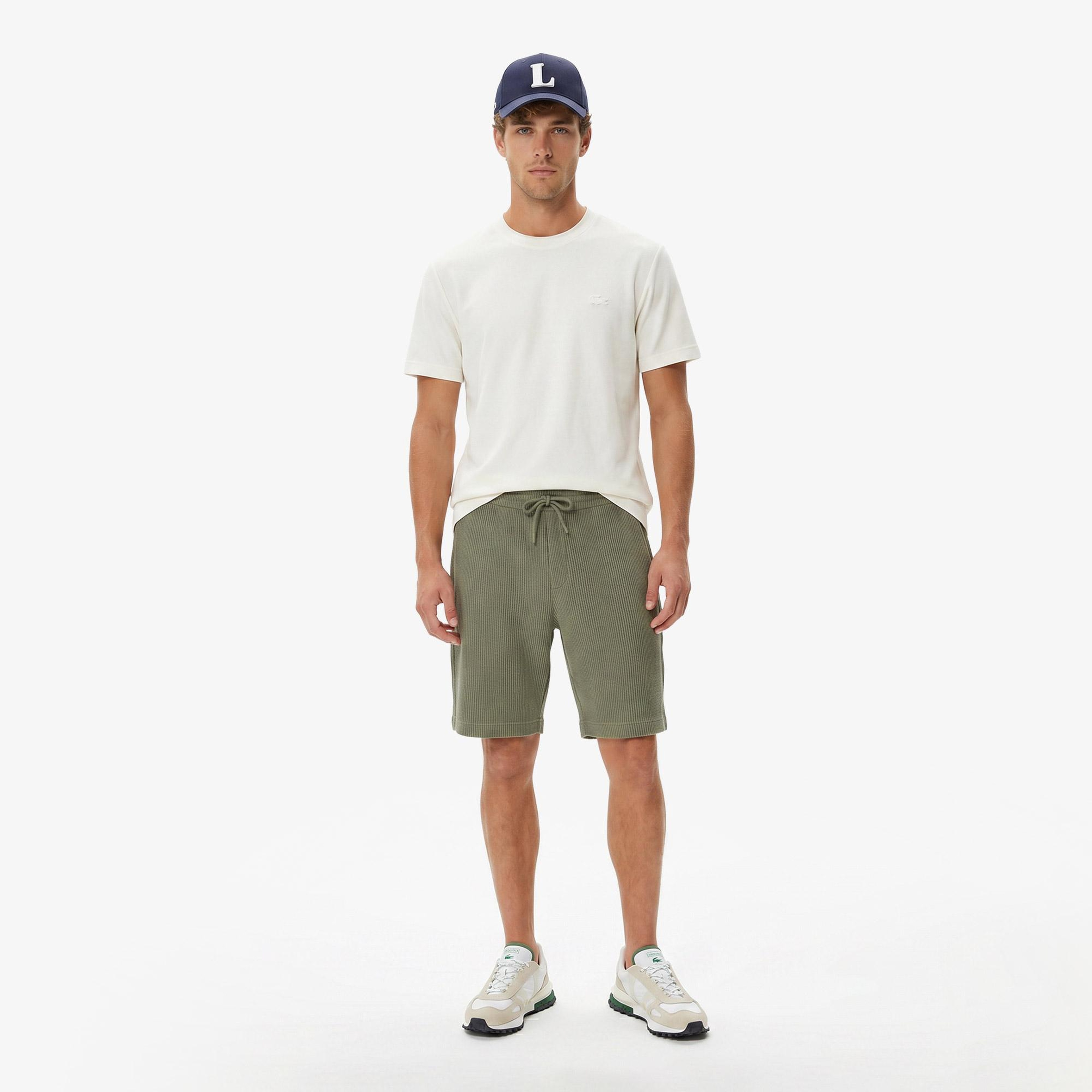 Erkek Relaxed Fit Haki Bermuda Şort