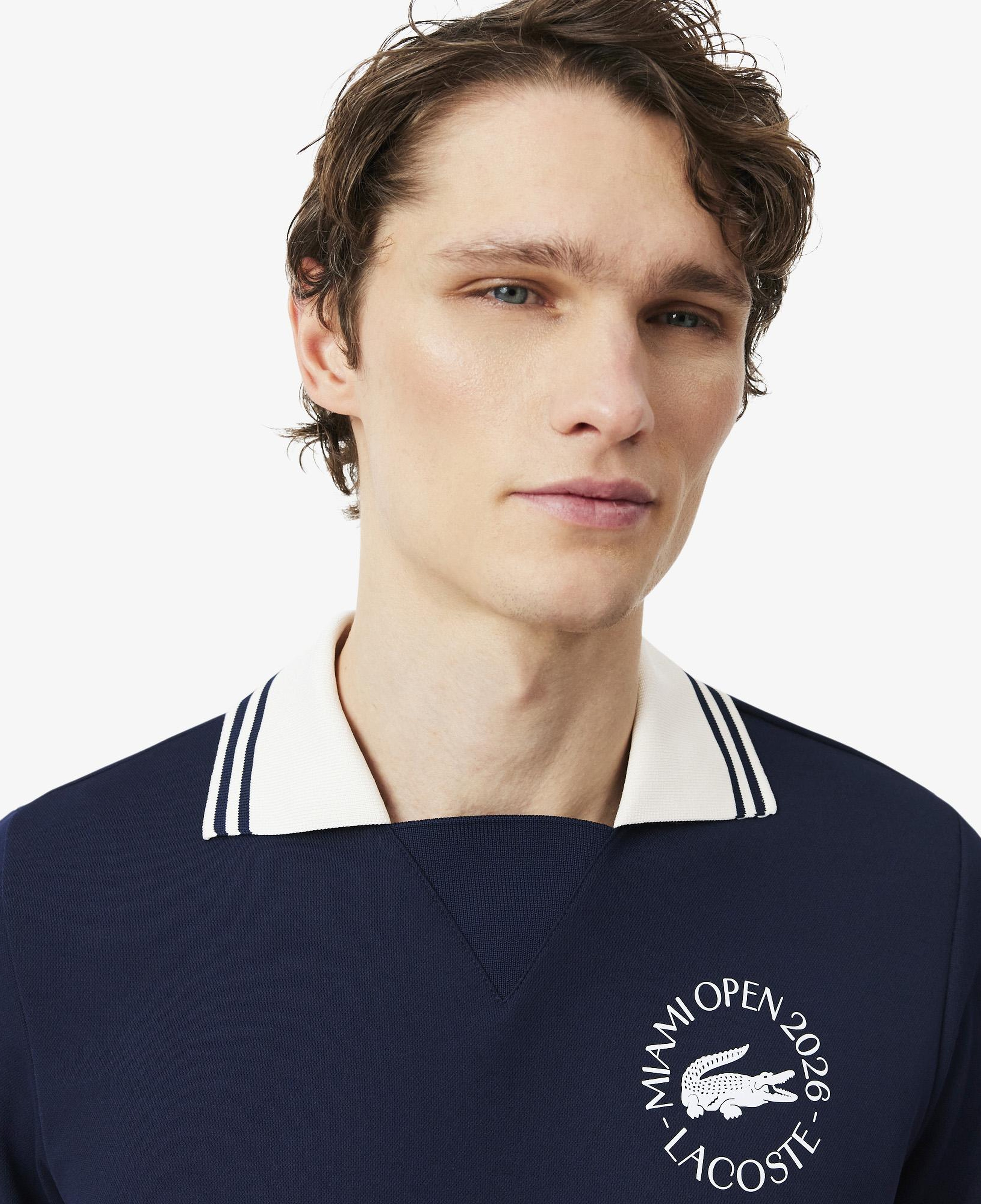 Erkek Regular Fit Baskılı Lacivert Polo