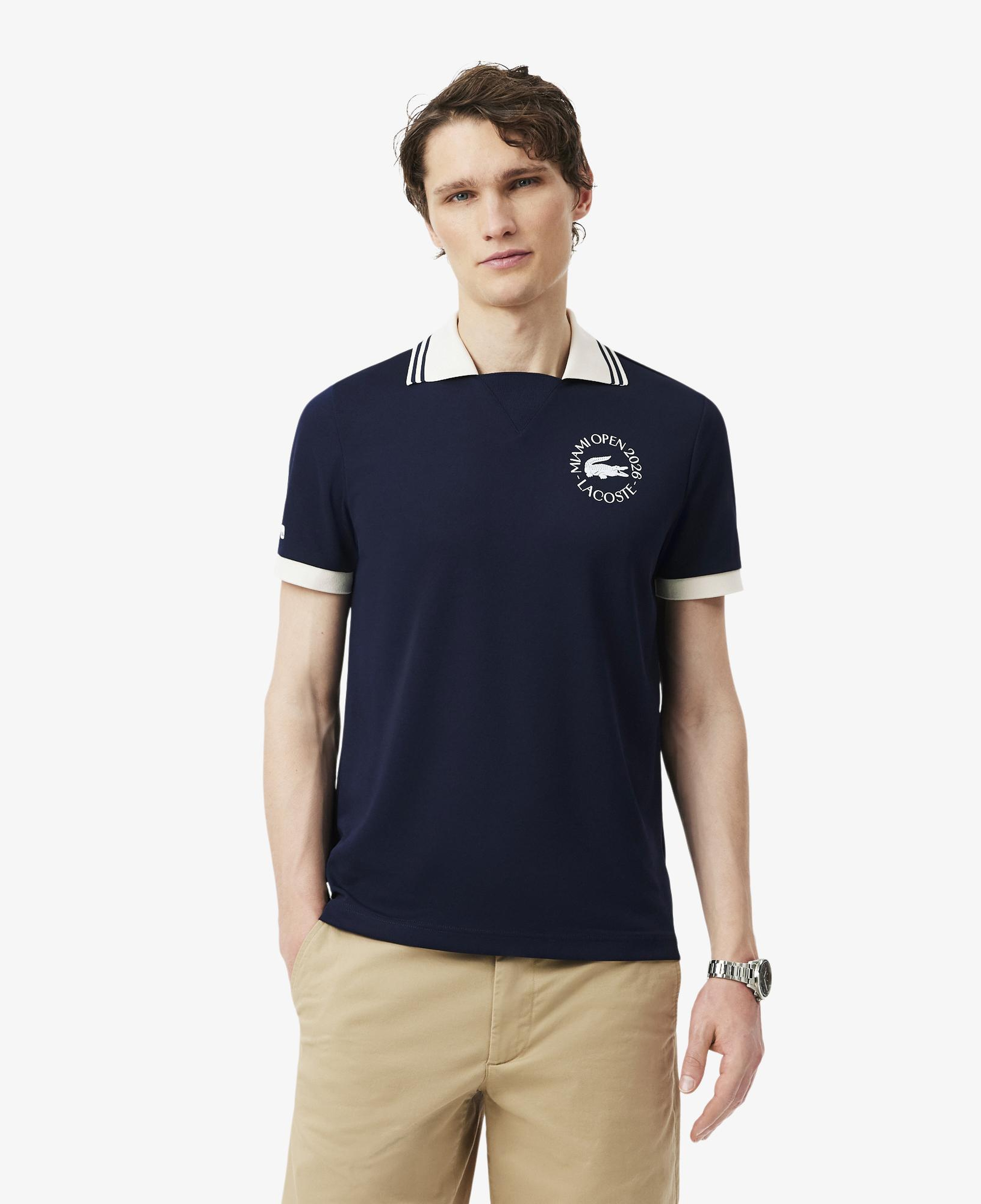 Erkek Regular Fit Baskılı Lacivert Polo