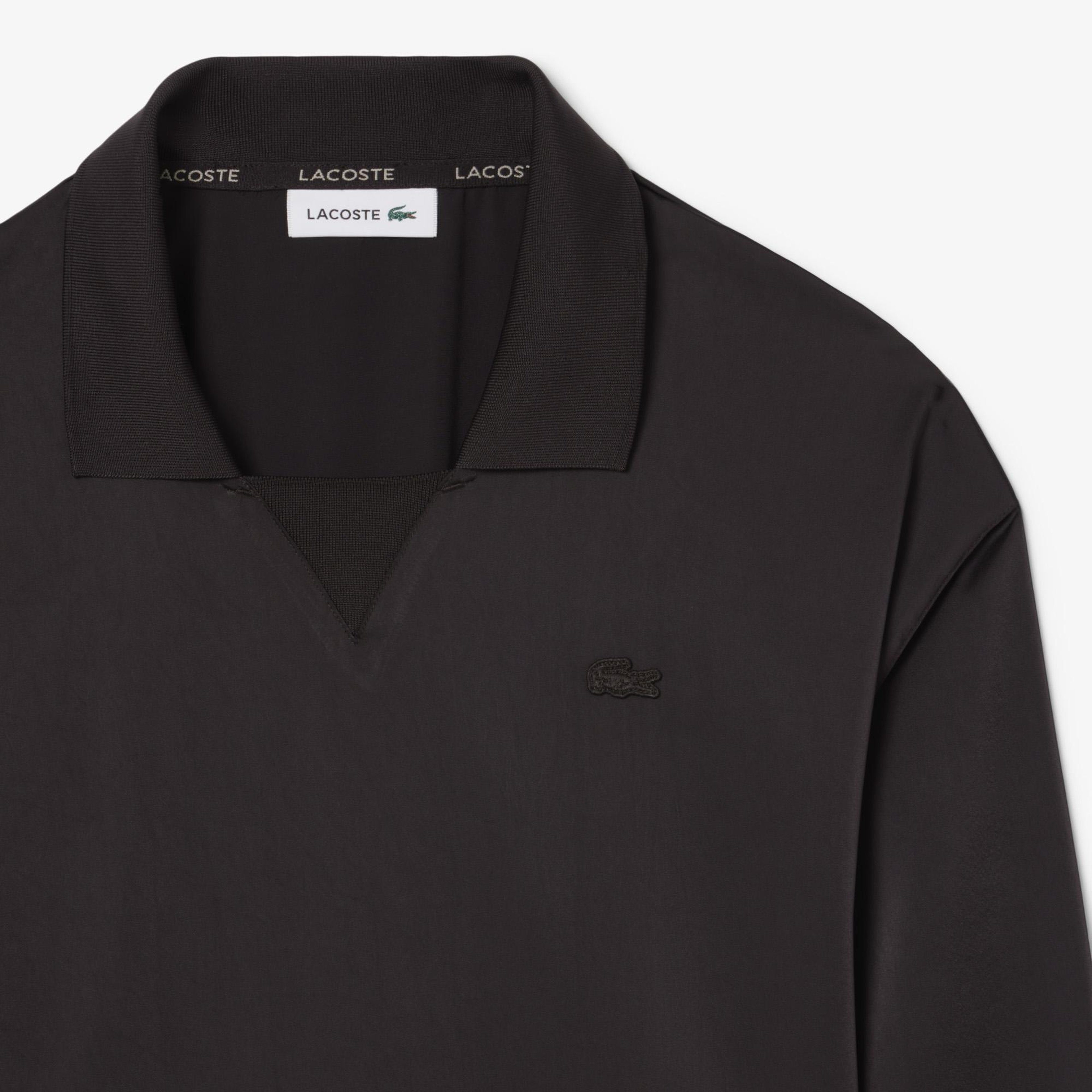 Kadın Regular Fit Uzun Kollu Polo Yaka Kahverengi Elbise