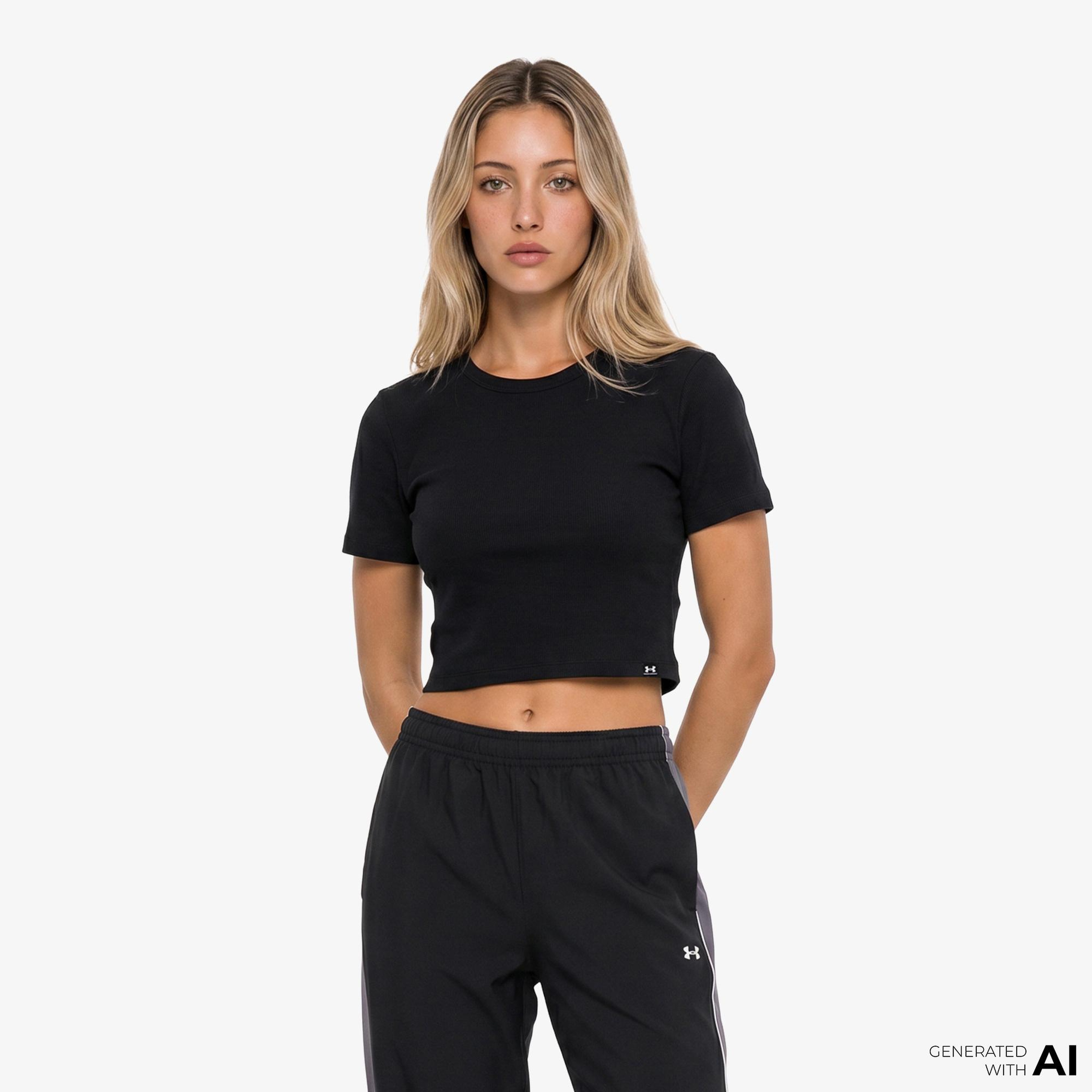 Under Armour Rival Rib Baby Kadın Siyah T-Shirt