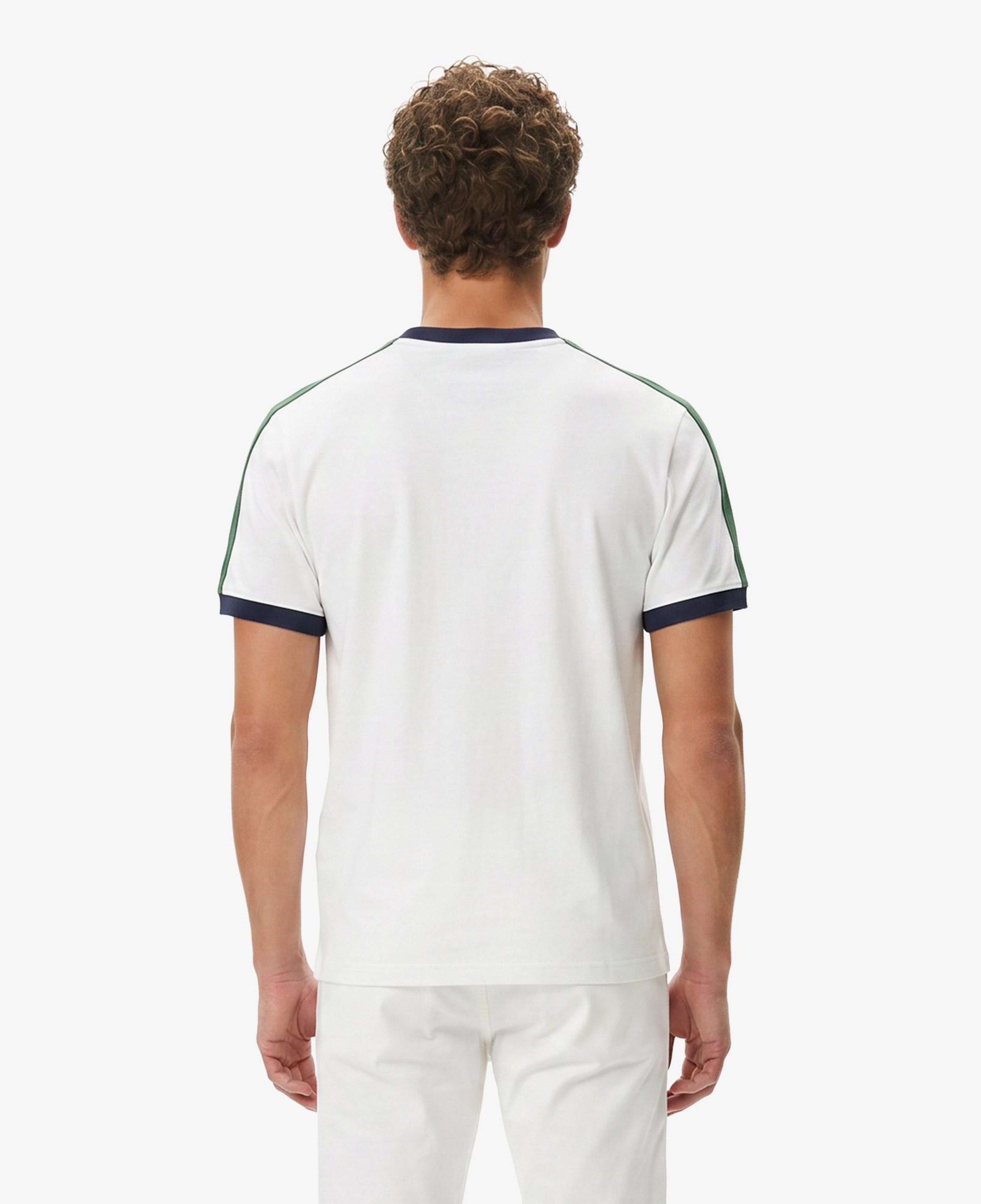 Erkek Regular Fit Bisiklet Yaka Renk Bloklu Beyaz T-Shirt
