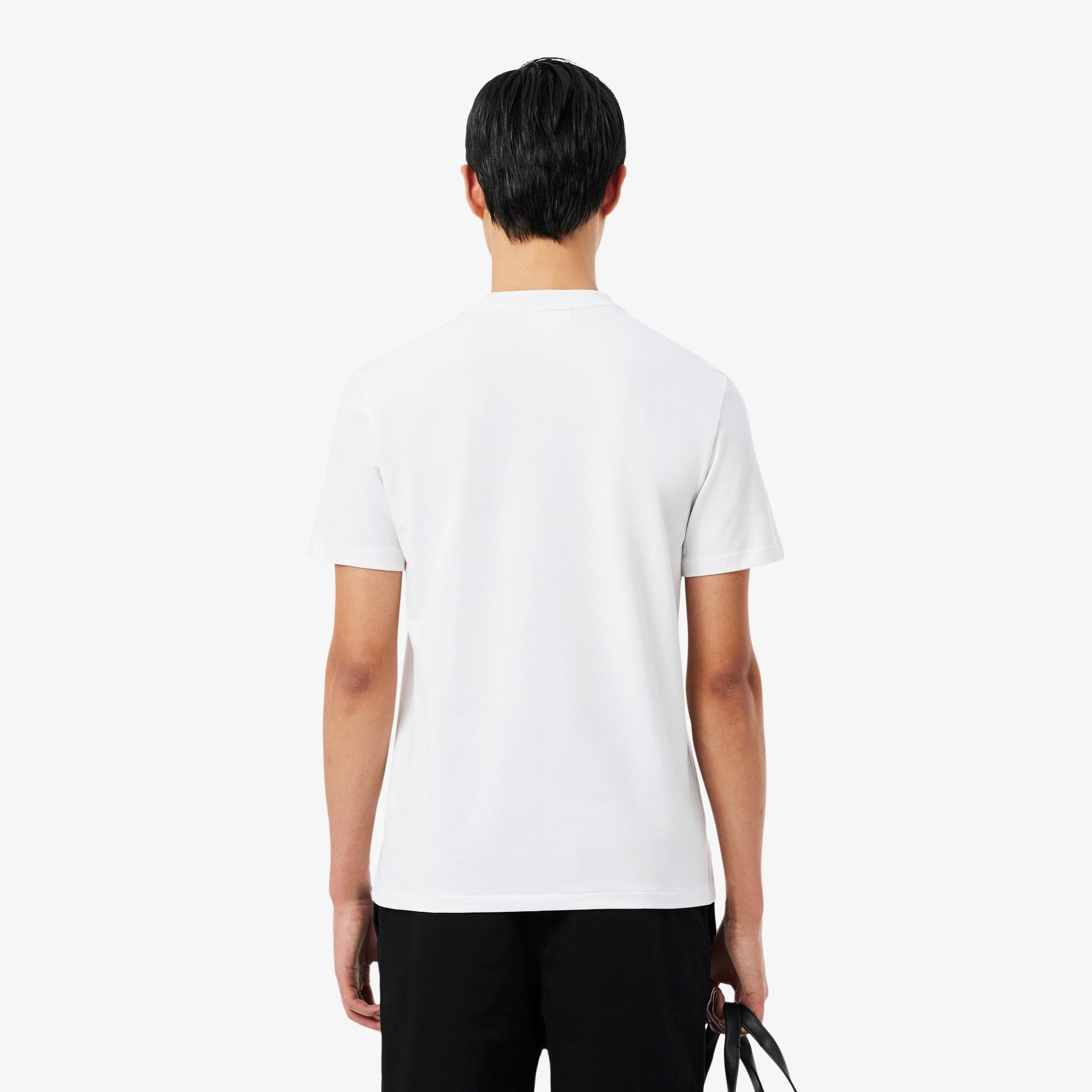 Erkek Regular Fit Bisiklet Yaka Beyaz T-Shirt