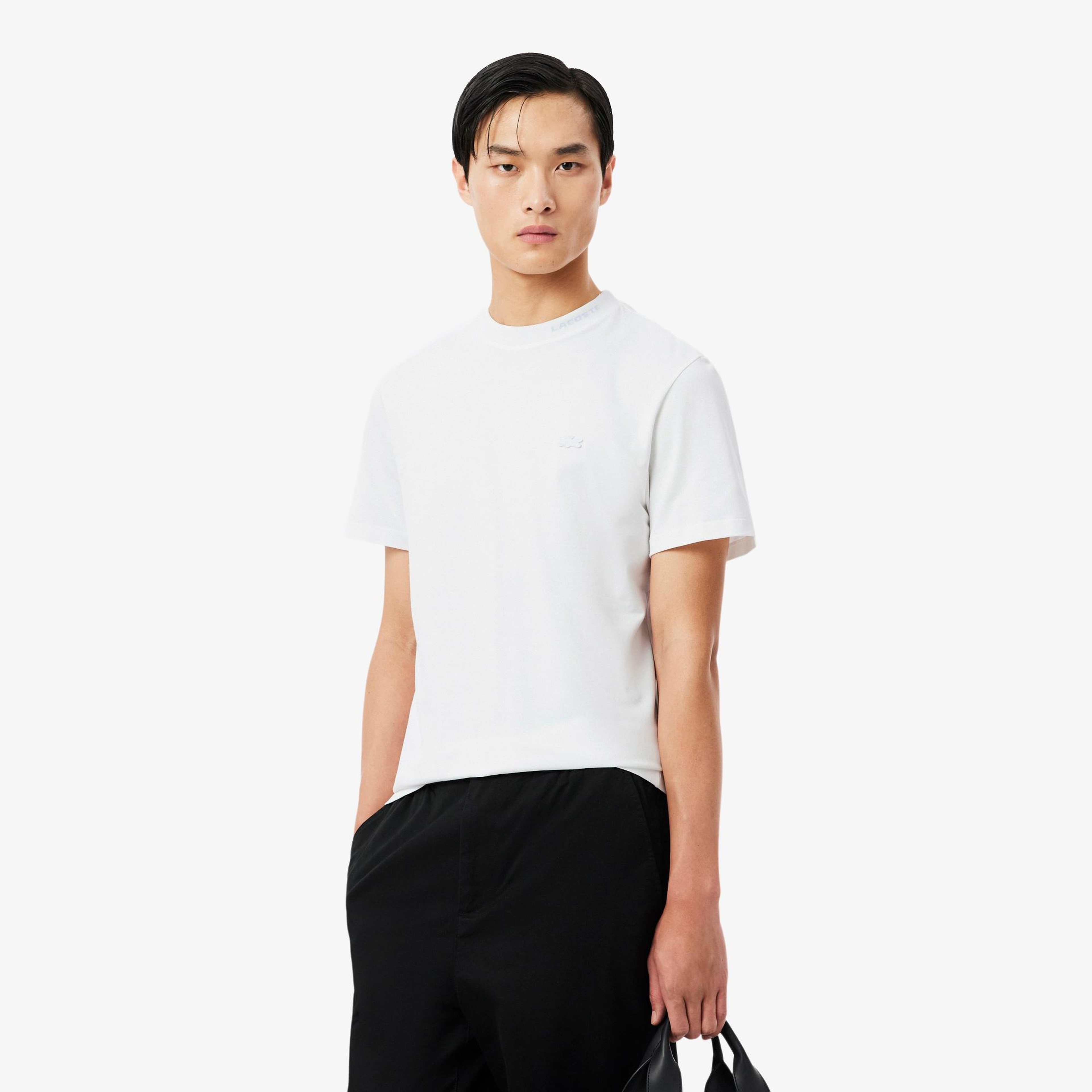 Erkek Regular Fit Bisiklet Yaka Beyaz T-Shirt