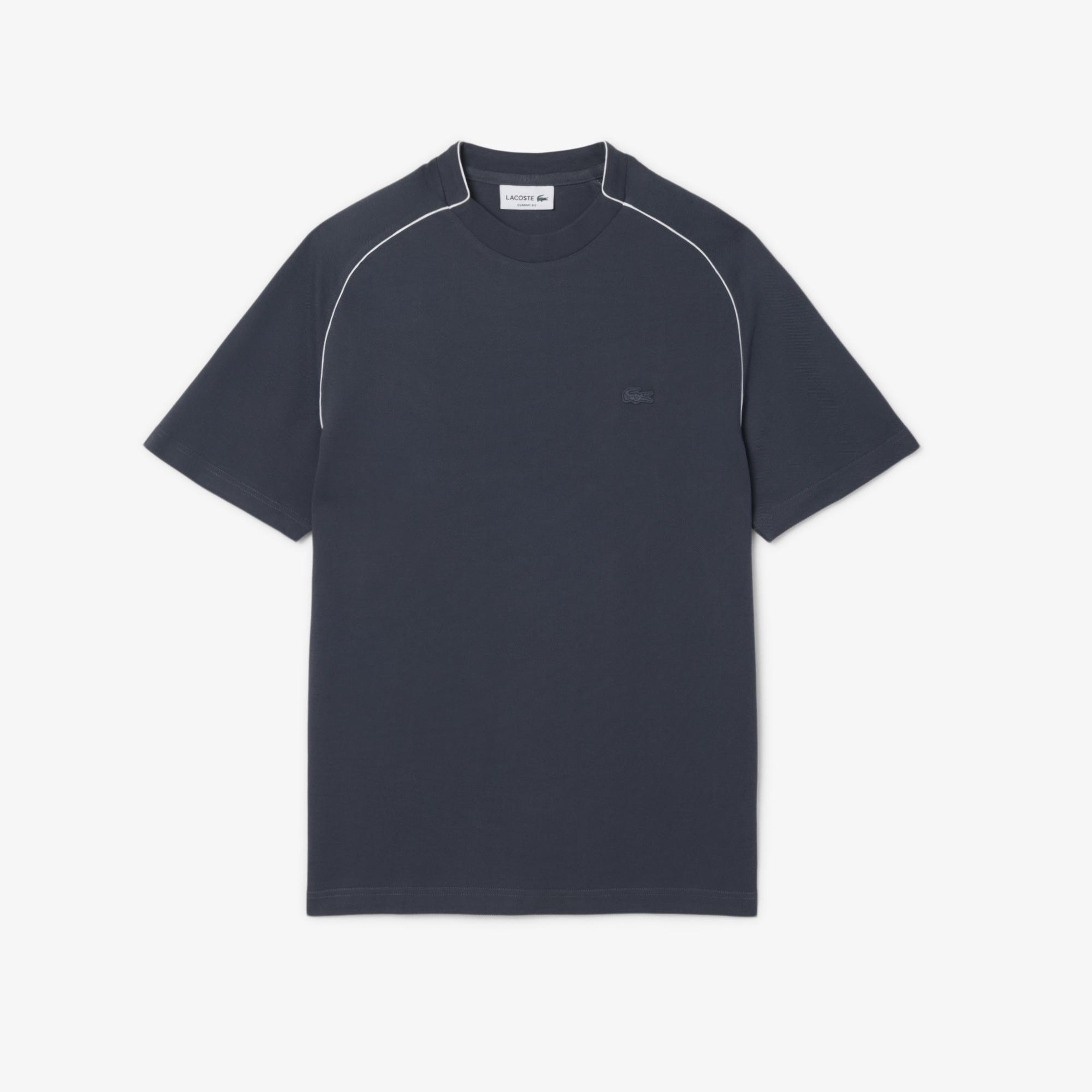 Erkek Classic Fit Bisiklet Yaka Koyu Gri T-Shirt