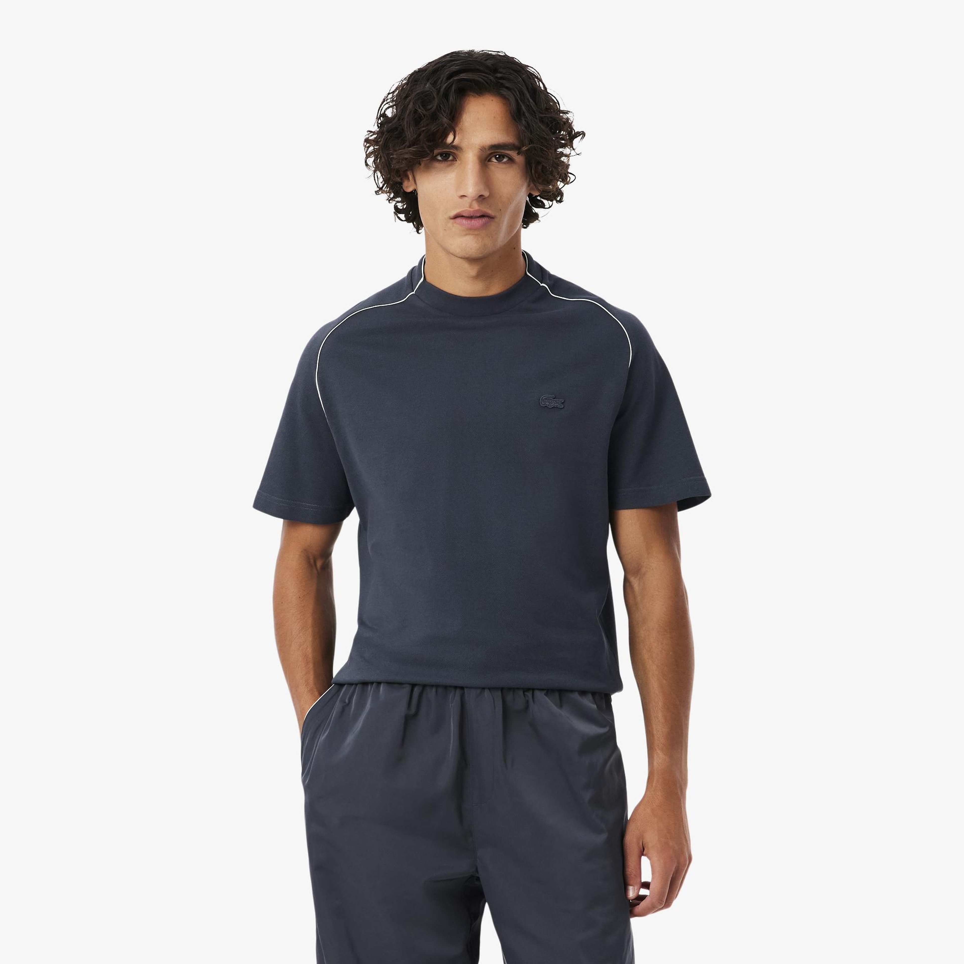 Erkek Classic Fit Bisiklet Yaka Koyu Gri T-Shirt