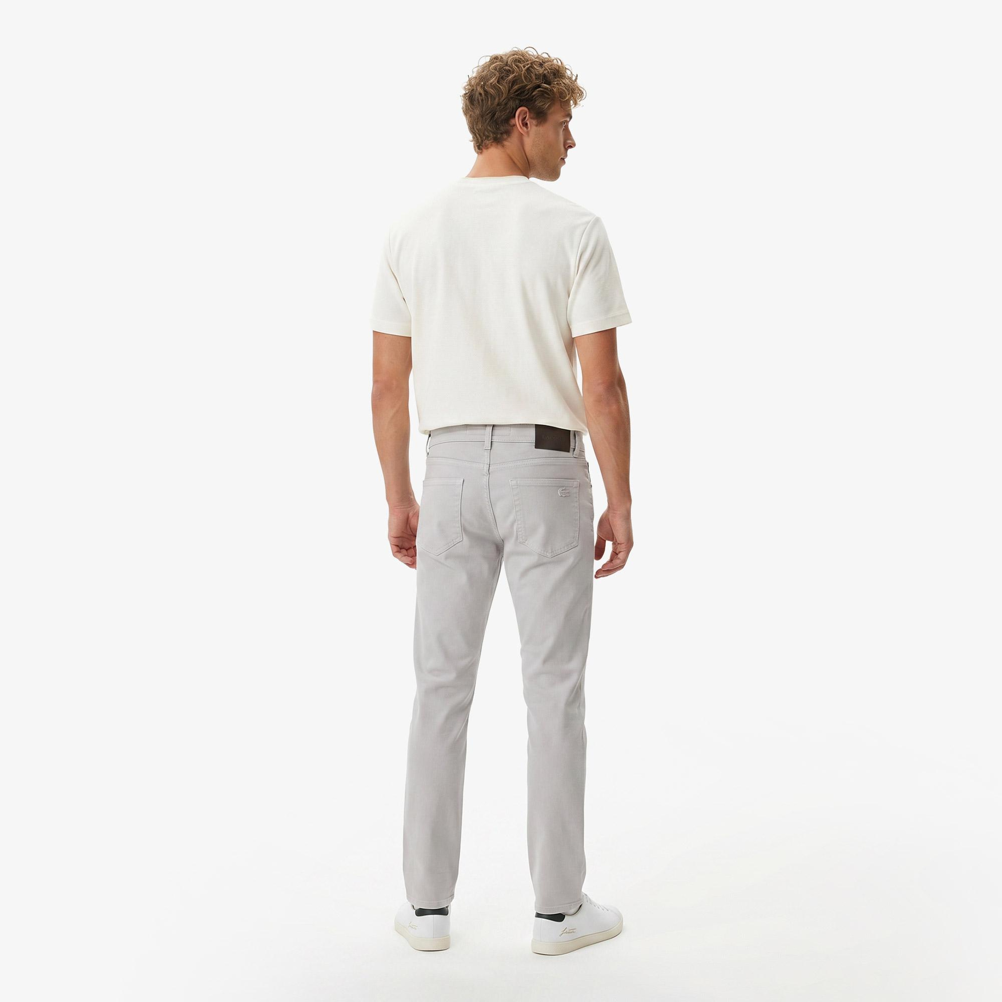 Erkek Slim Fit Gri Jean Pantolon