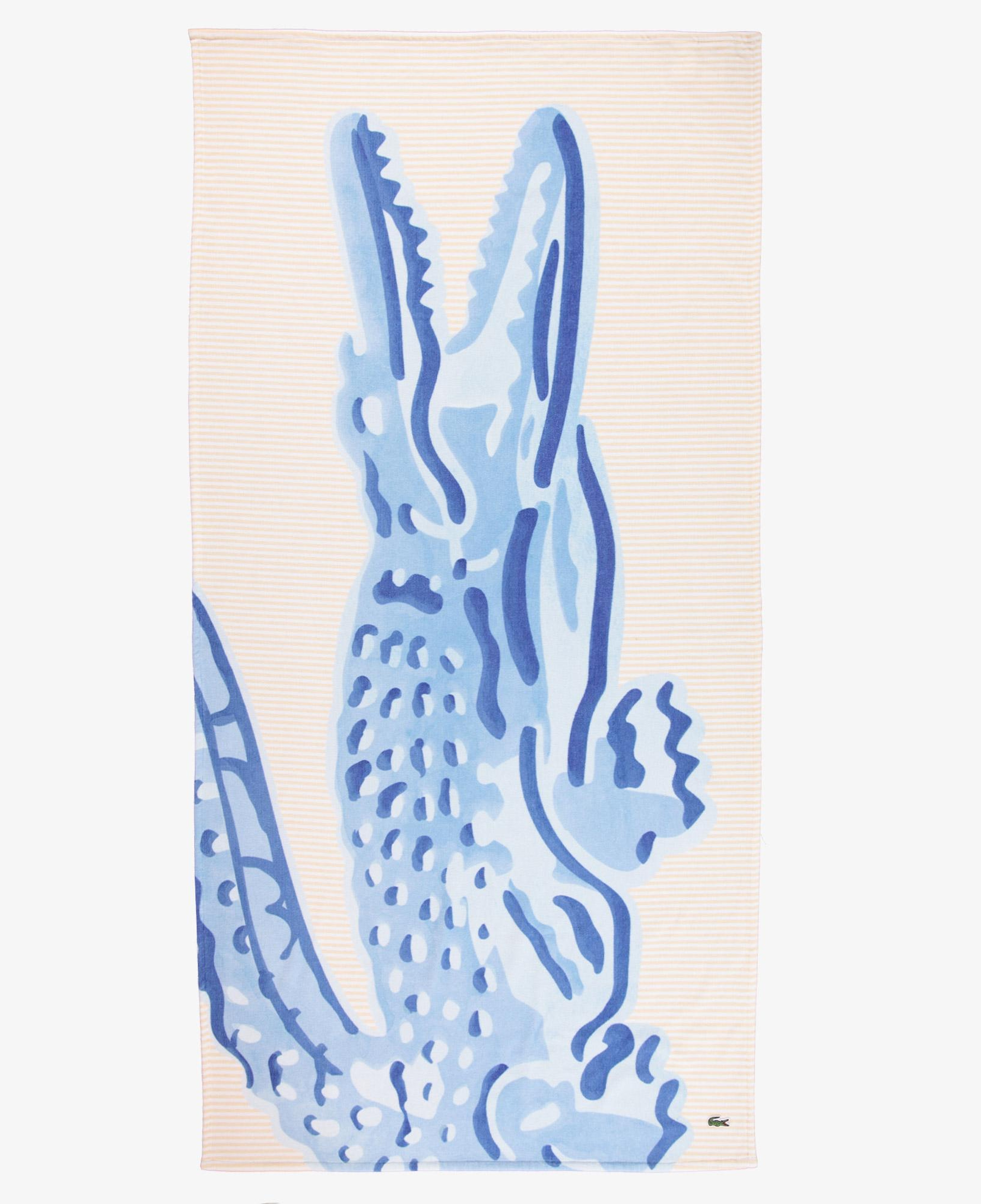 Watercroc Unisex Desenli Bej Plaj Havlusu