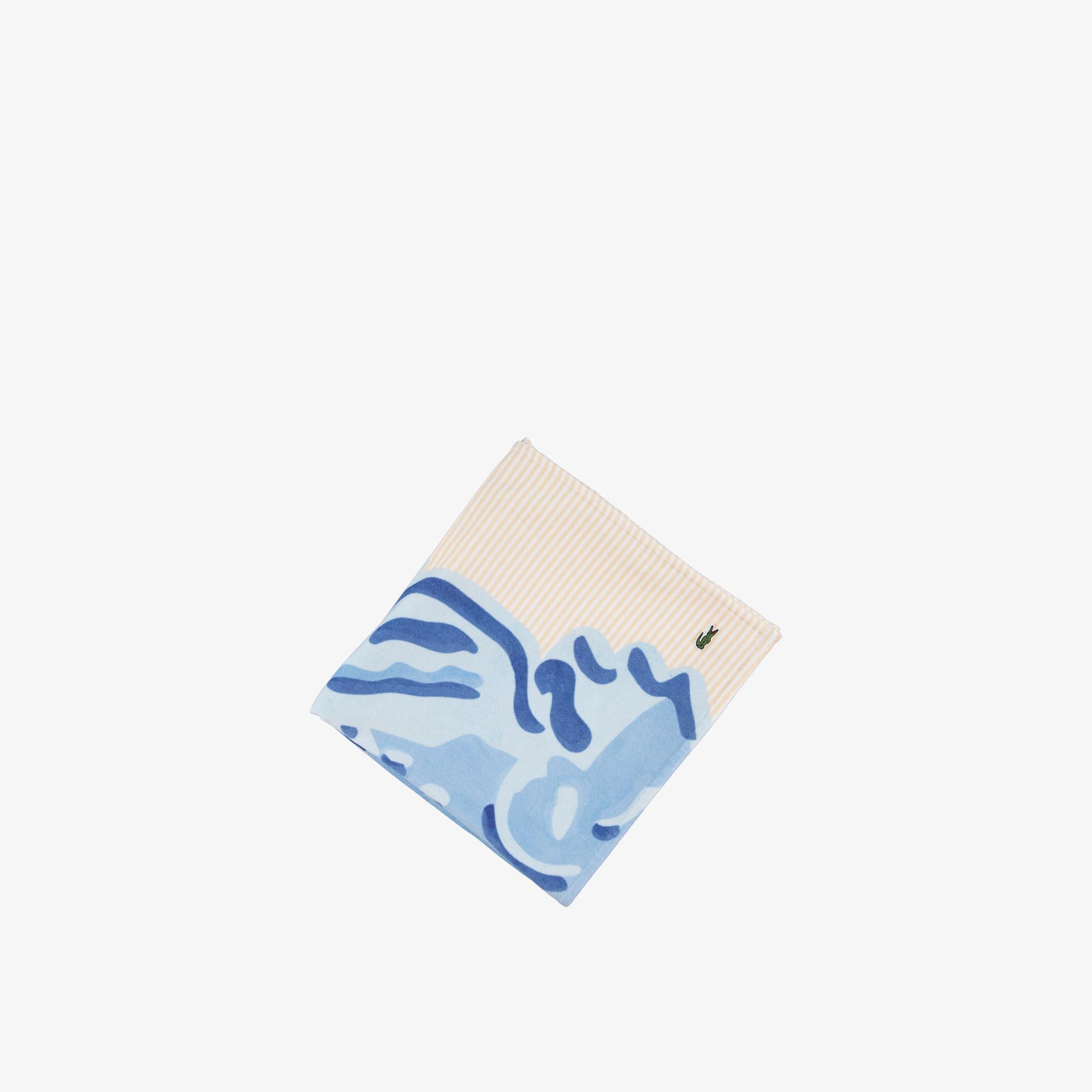 Watercroc Unisex Desenli Bej Plaj Havlusu