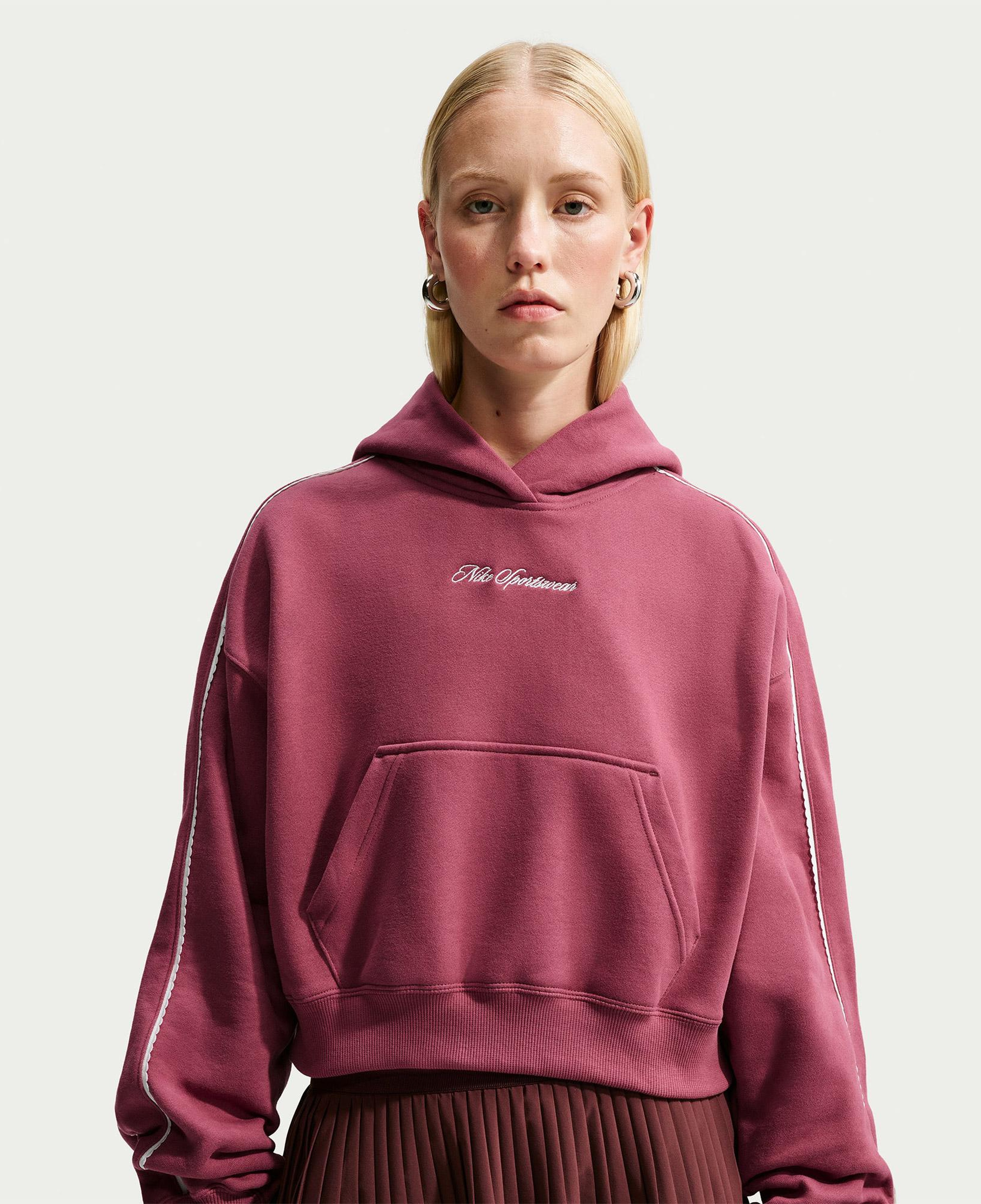 Nike Studio Fleece Kadın Pembe Hoodie