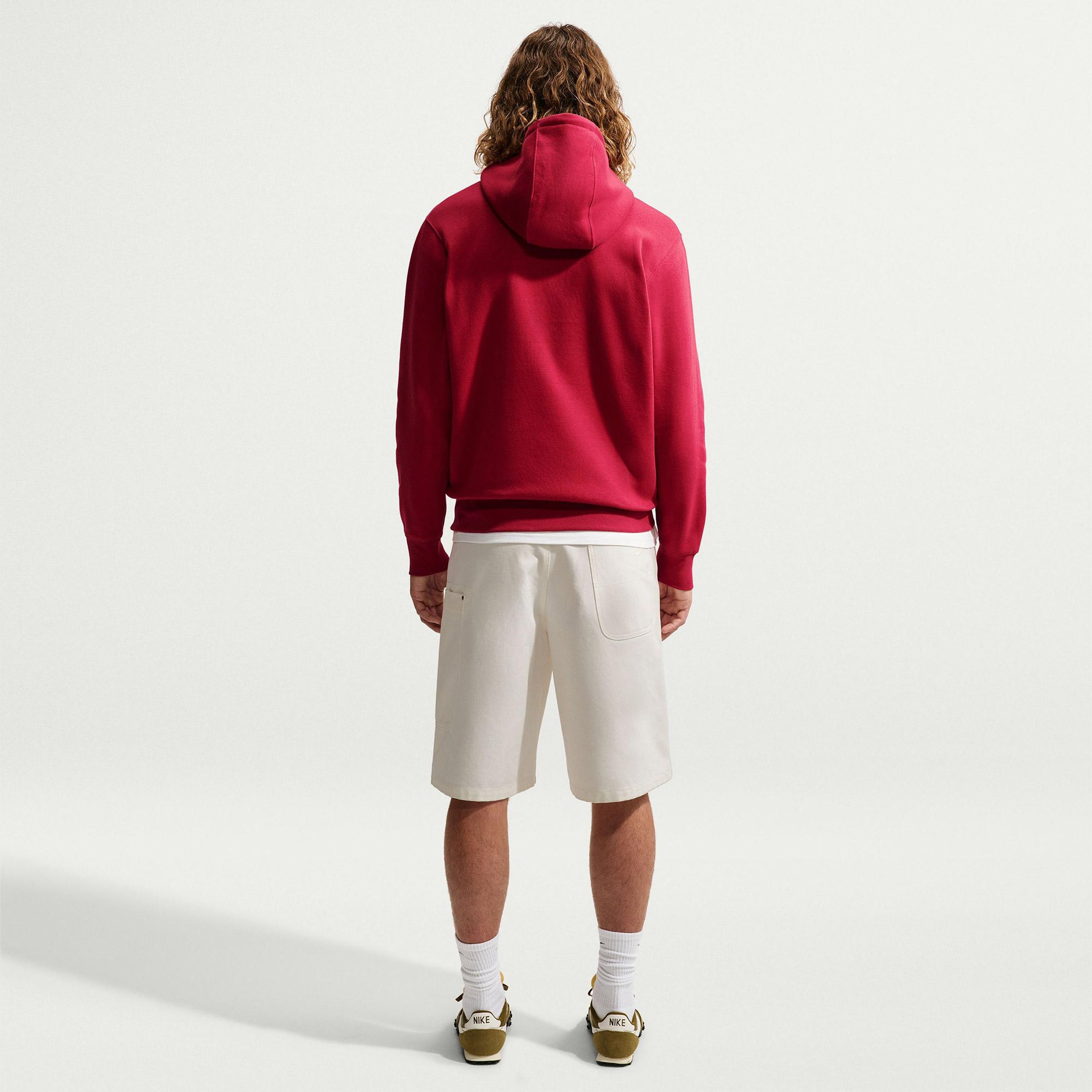 Nike Club Pullover Fleeece Erkek Kırmızı Hoodie