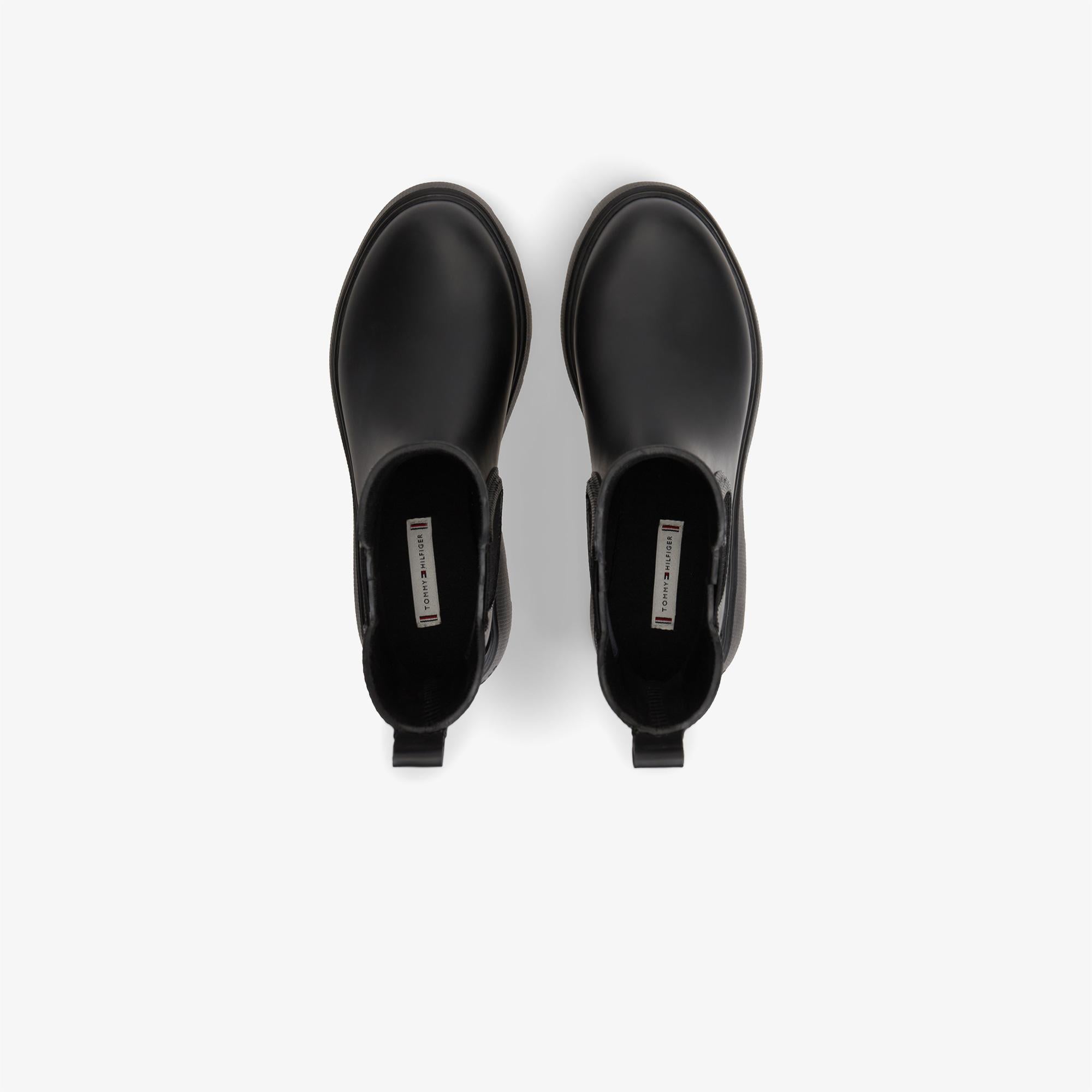 Tommy Hilfiger Rubber Flag Cleated Kadın Siyah Bot